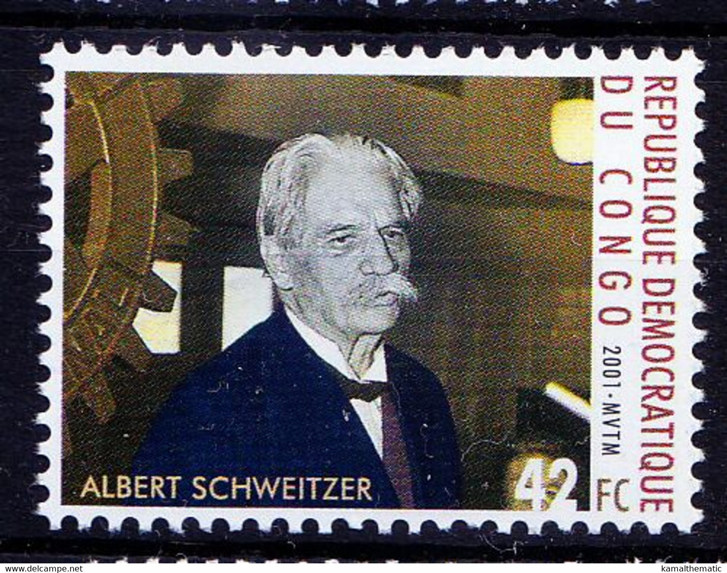 Congo 2001 MNH, Millennium, Schweitzer, Nobel Peace, Medical Missionary - Albert Schweitzer