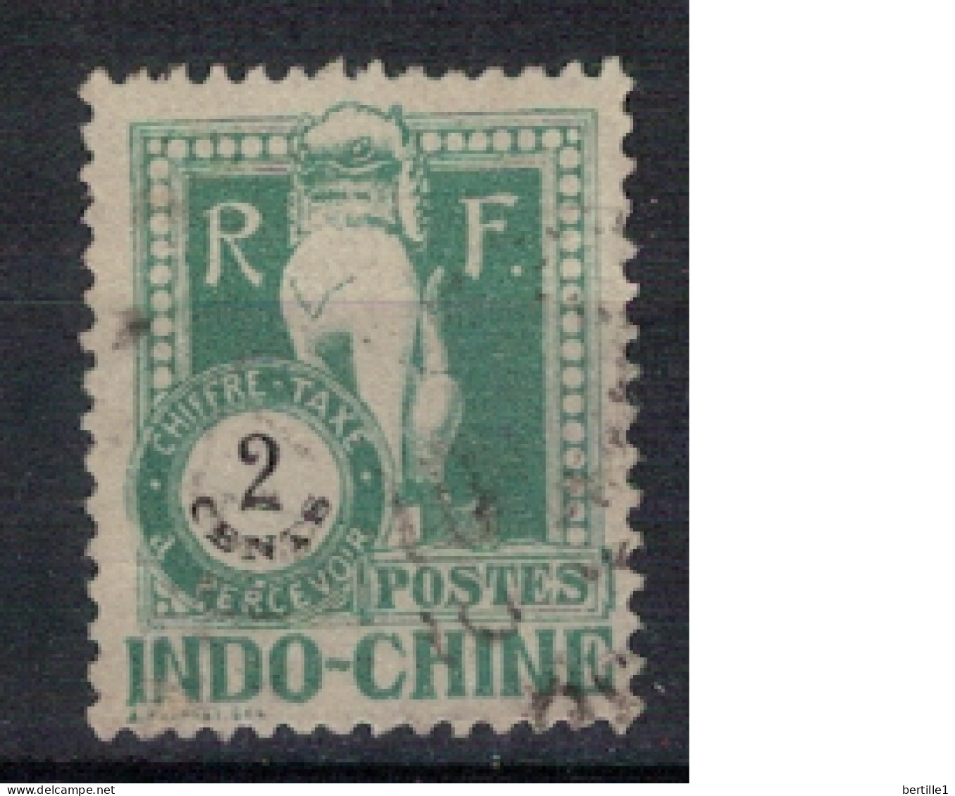 INDOCHINE           N°  YVERT  TAXE 34 OBLITERE    ( OB 11/ 36 ) - Timbres-taxe