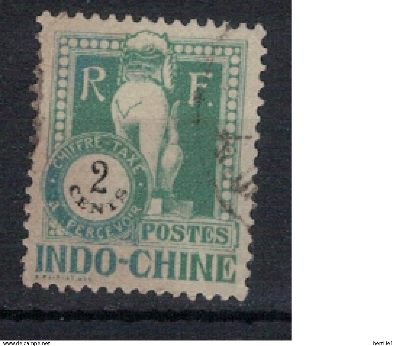 INDOCHINE           N°  YVERT  TAXE 34  ( 3 )  OBLITERE    ( OB 11/ 36 ) - Postage Due