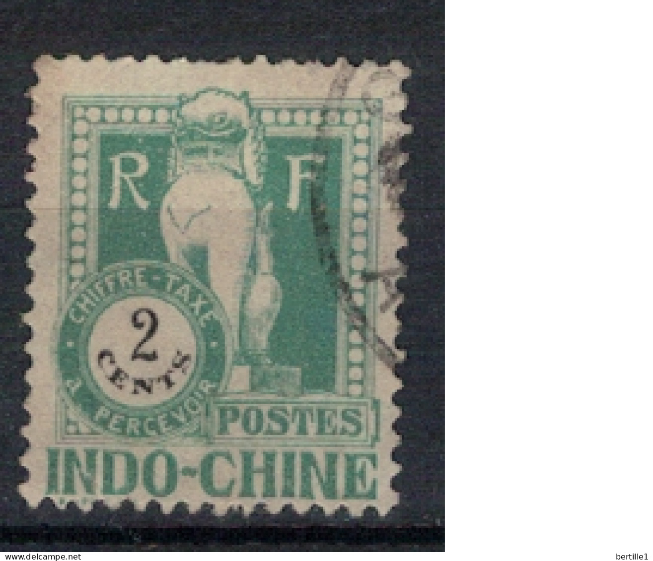 INDOCHINE           N°  YVERT  TAXE 34  ( 5 )  OBLITERE    ( OB 11/ 36 ) - Timbres-taxe