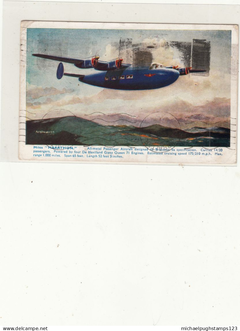 G.B. / Airplane Postcards / Hampshire / Gibraltar / Undelivered Mail / Wales - Non Classés