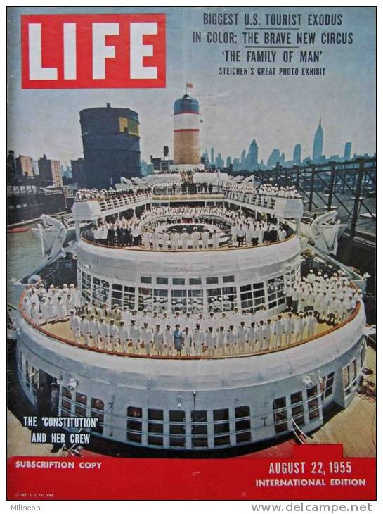 Magazine LIFE - AUGUST 22 , 1955 - INTER. ED. - EISENHOWER / KHRUSHCHEV  - PUB. Avions  LOCKHEED    (3033) - Nouvelles/ Affaires Courantes