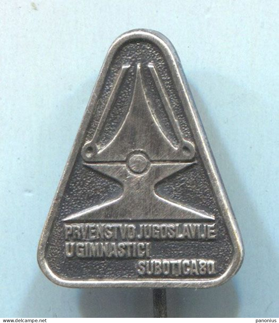 Gymnastic Gym - Yugoslavia Championships, Vintage Pin Badge Abzeichen - Gimnasia