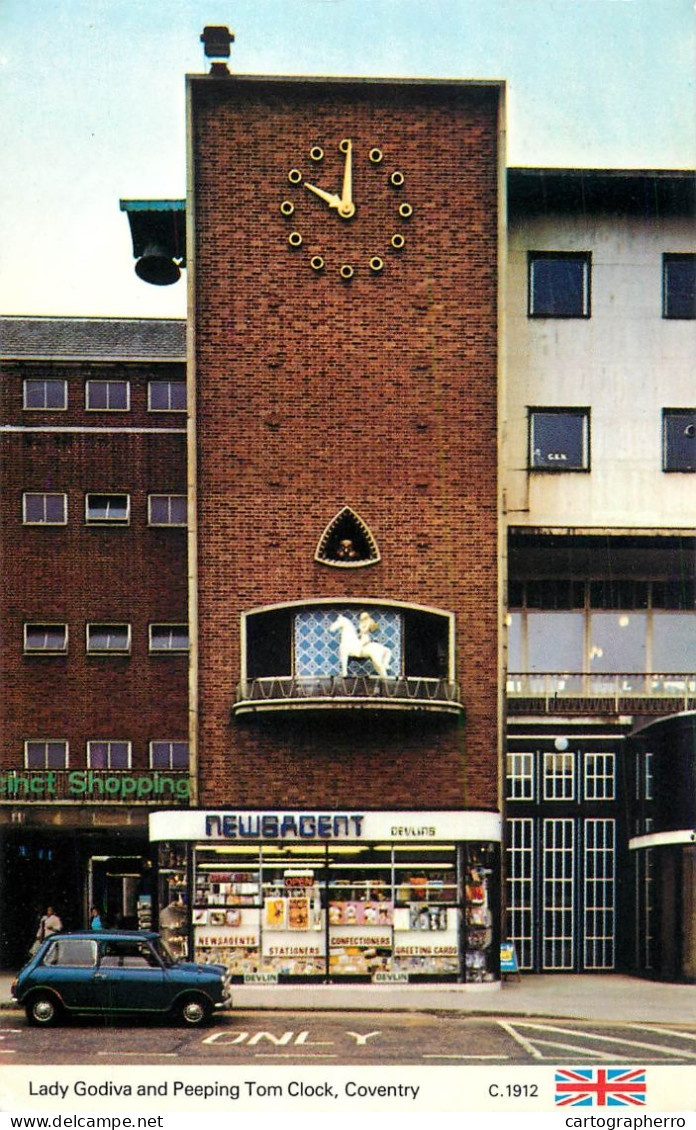 England Coventry Lady Godiva & Peeping Tom Clock - Coventry