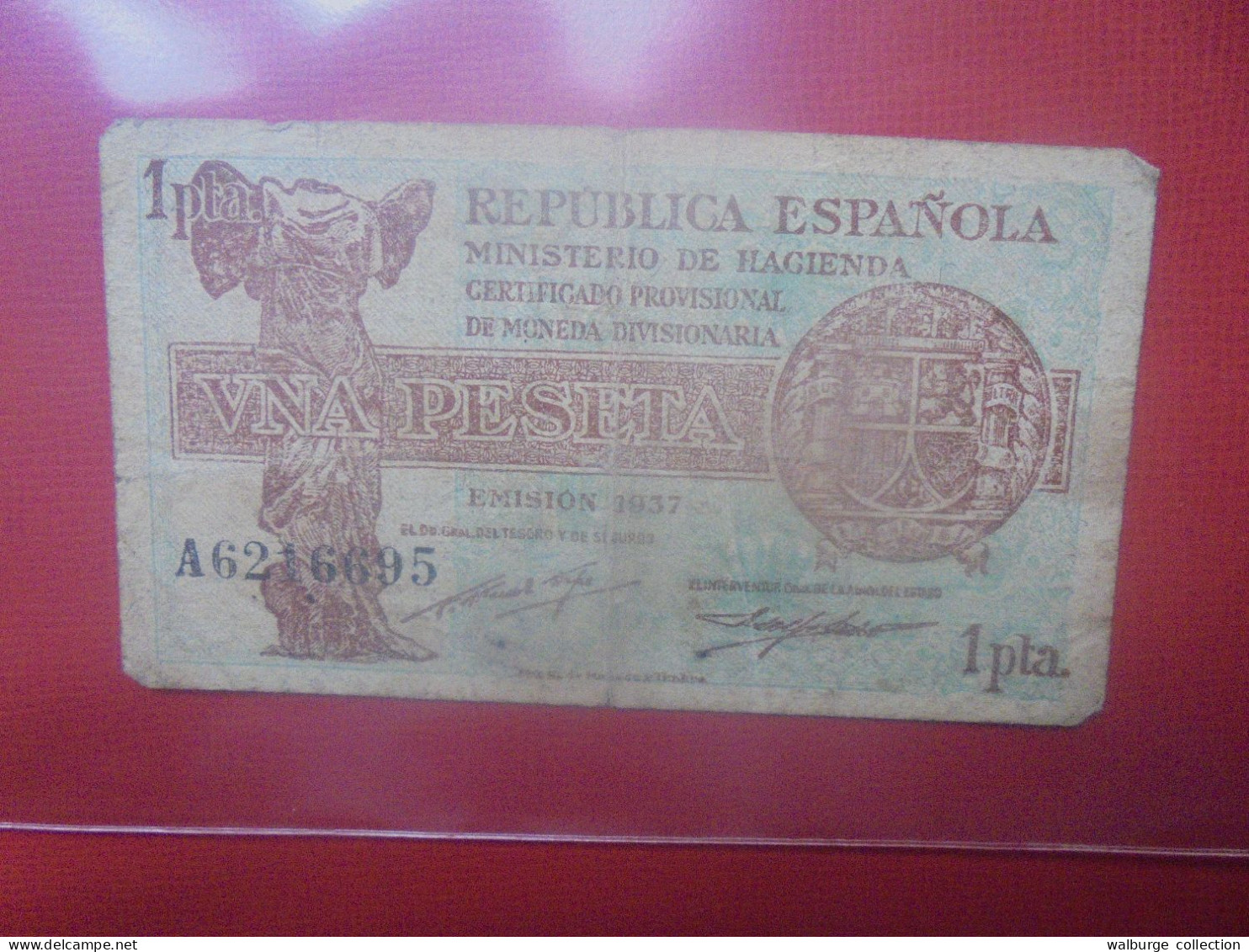 ESPAGNE 1 PESETA 1937 Circuler - 1-2 Pesetas