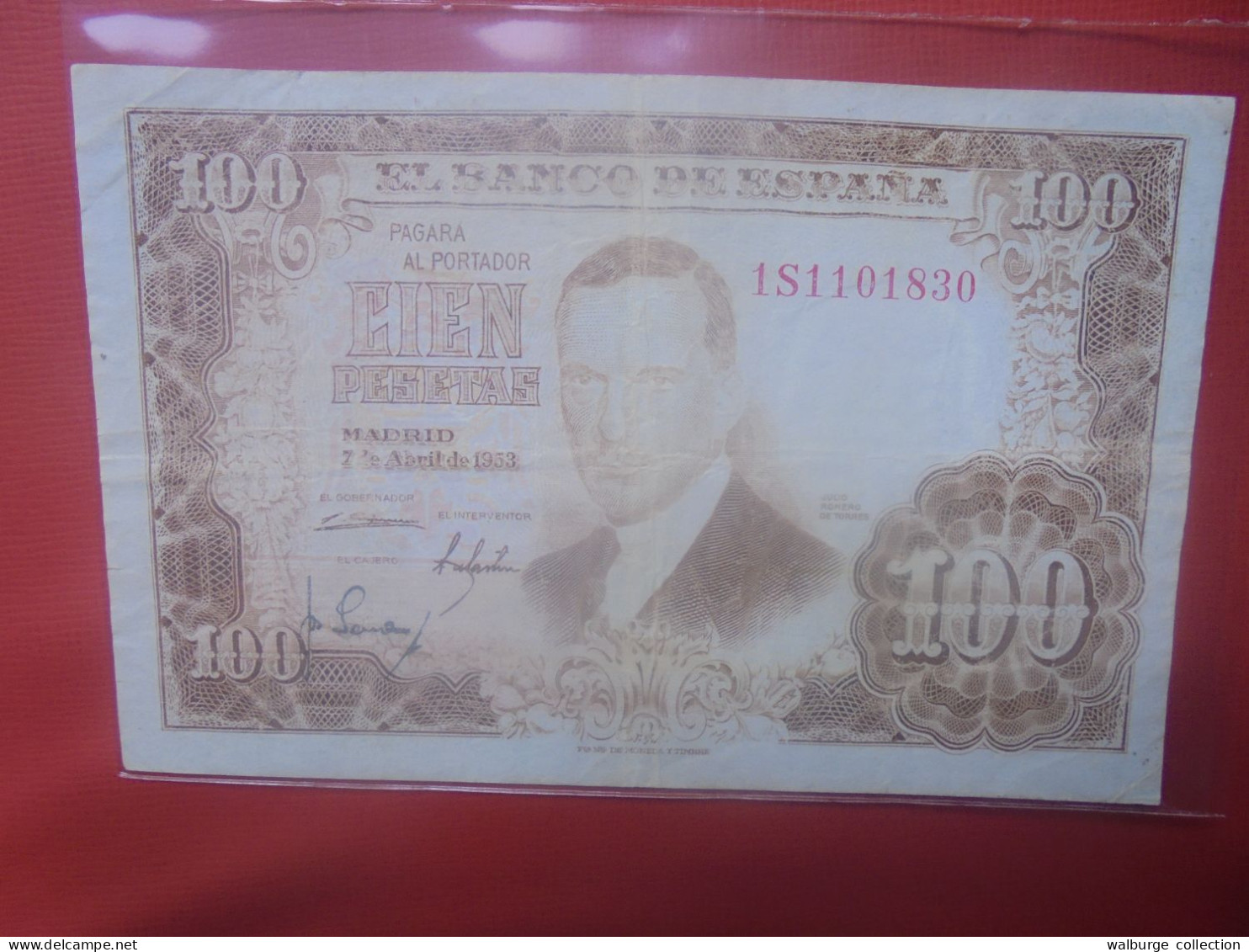 ESPAGNE 100 PESETAS 1953 Circuler - 100 Peseten