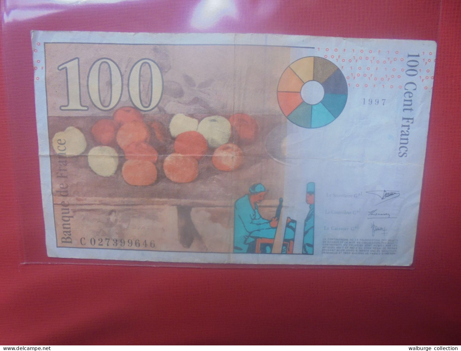 FRANCE 100 FRANCS 1997 Circuler - 100 F 1997-1998 ''Cézanne''