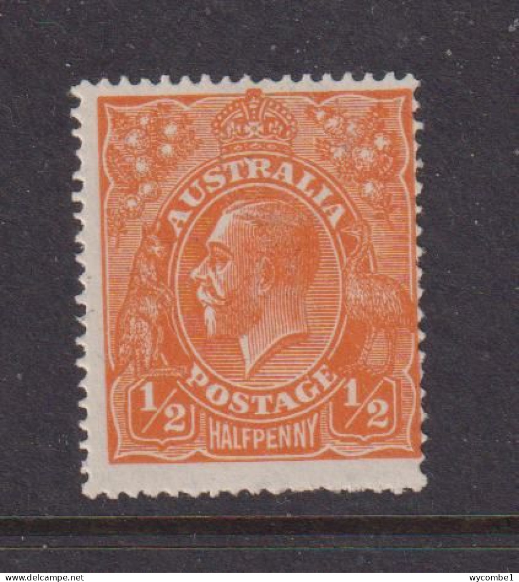 AUSTRALIA - 1914-24 George V 1/2d Watermark Crown Over A  Hinged Mint - Mint Stamps