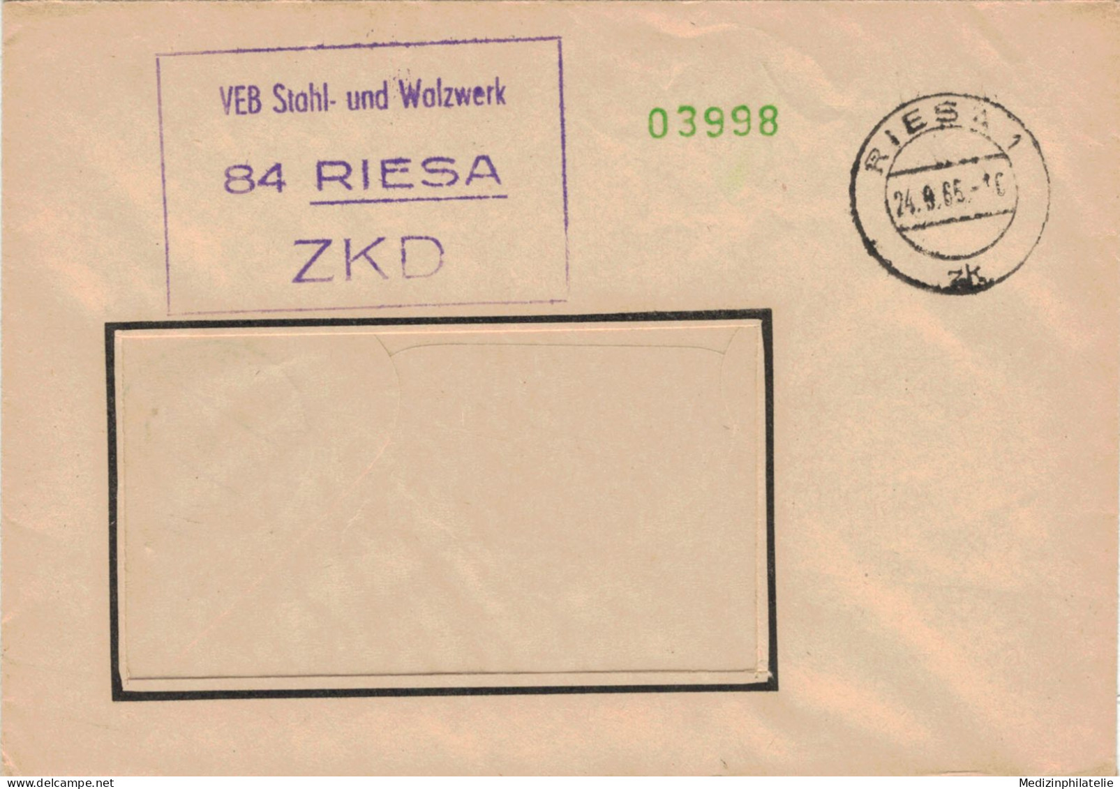 DDR ZKD - 1965 FK VEB Stahl- & Walzwerk 84 Riesa - Usines & Industries