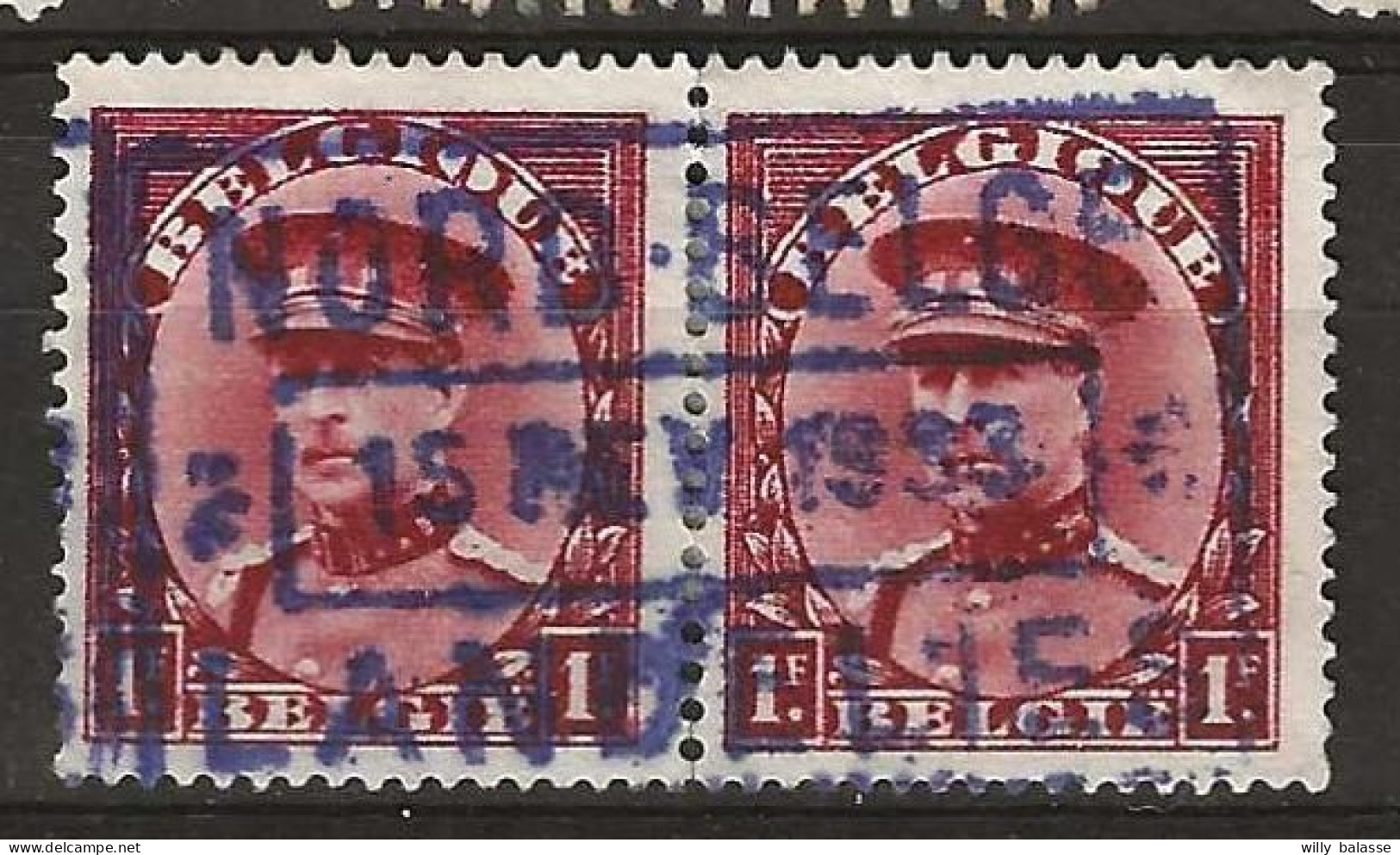 1f Rge En Paire Rectang CF En Bleu NORD BELGE /1933/ LANDELIES - 1931-1934 Quepis