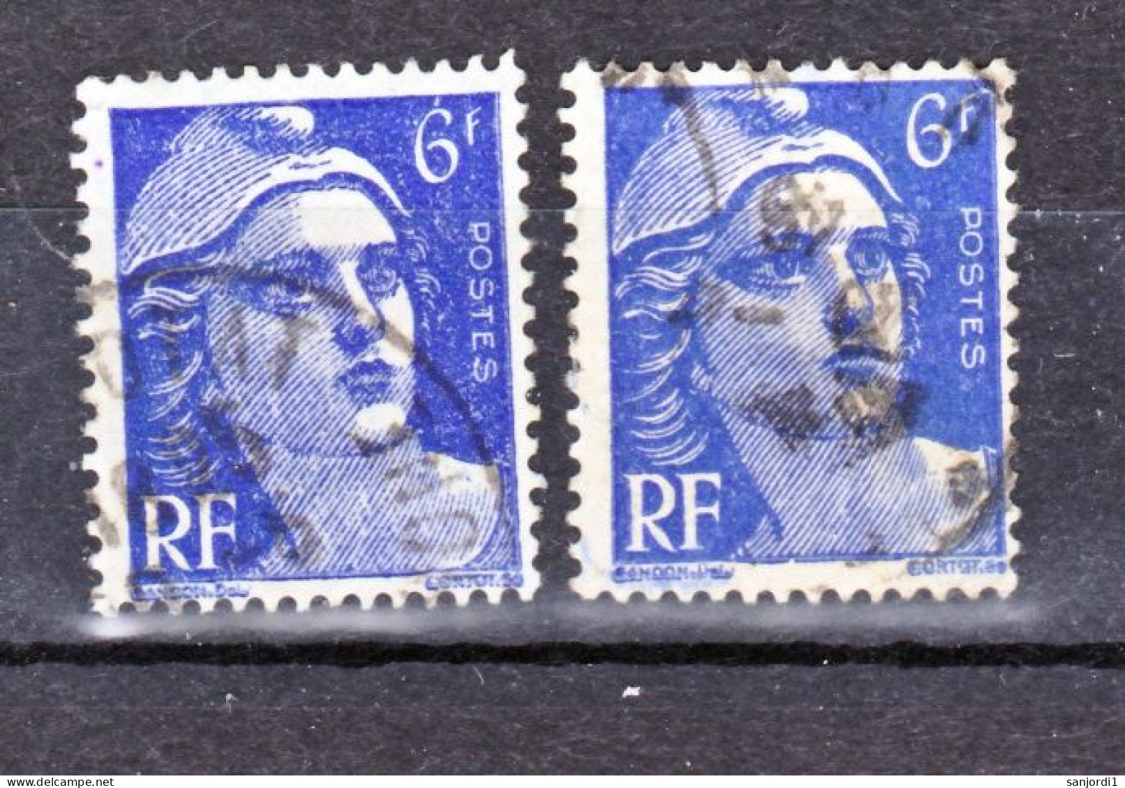 France  720a Variété Mèches Reliées Et Normal Marianne Oblitérés Used - Usados