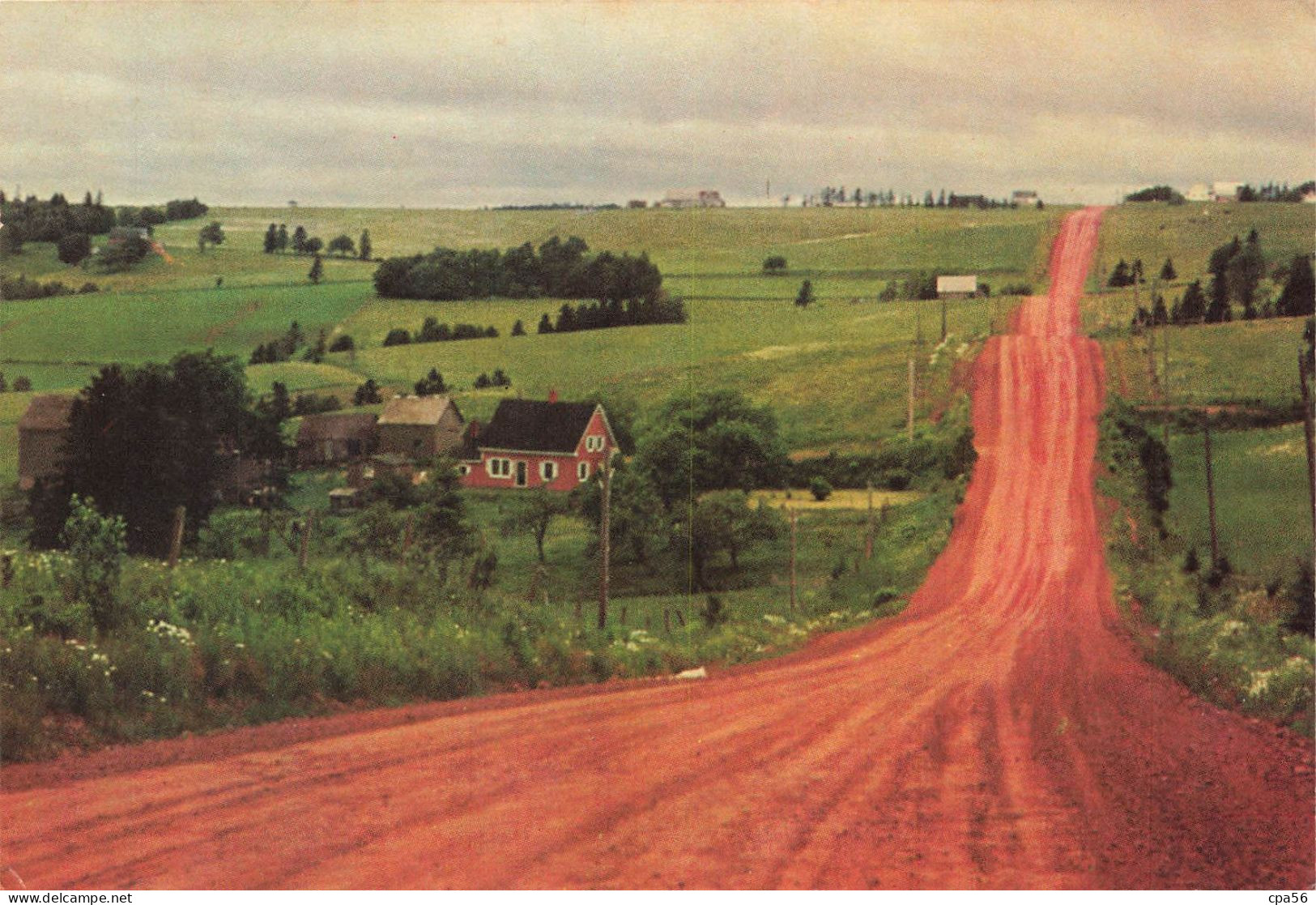 RED CLAY COUNTRY ROAD - PRE-STAMPED POSTCARD - Other & Unclassified