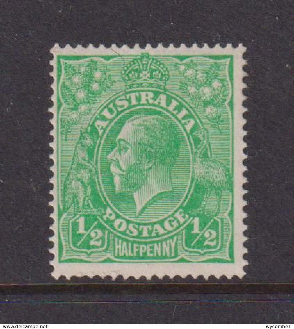 AUSTRALIA - 1914-24 George V 1/2d Watermark Crown Over A  Hinged Mint - Mint Stamps