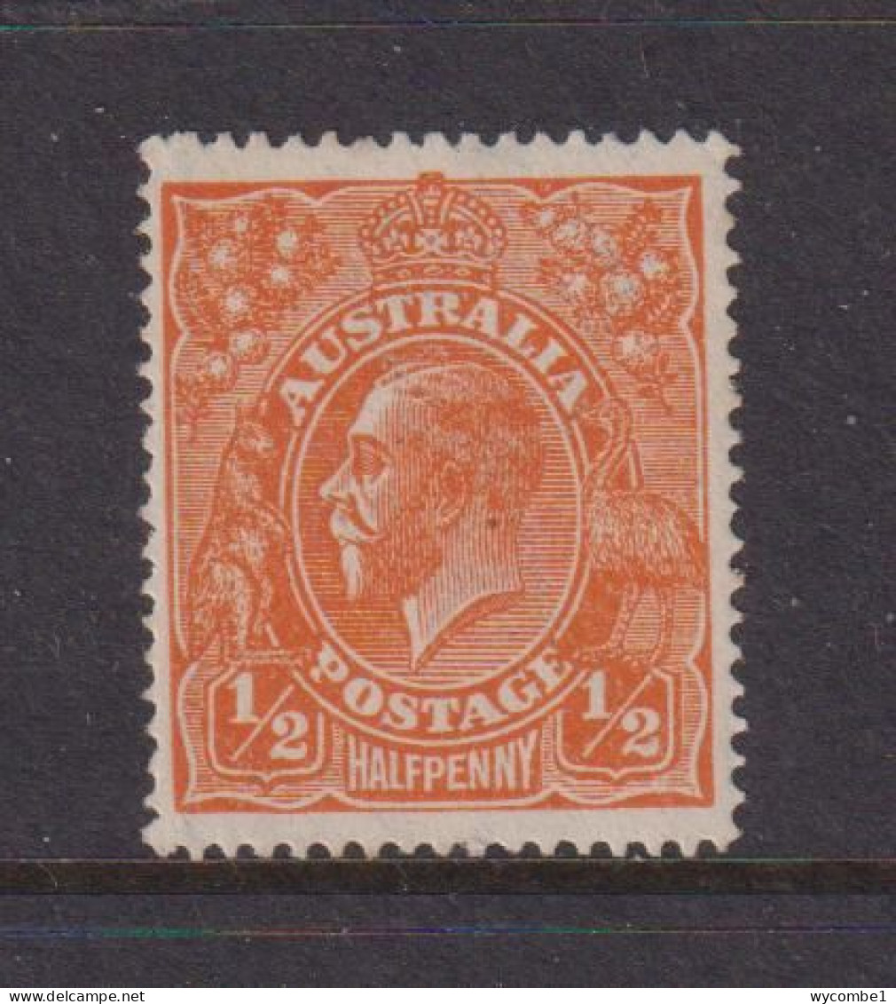 AUSTRALIA - 1914-24 George V 1/2d Watermark Crown Over A  Hinged Mint - Mint Stamps
