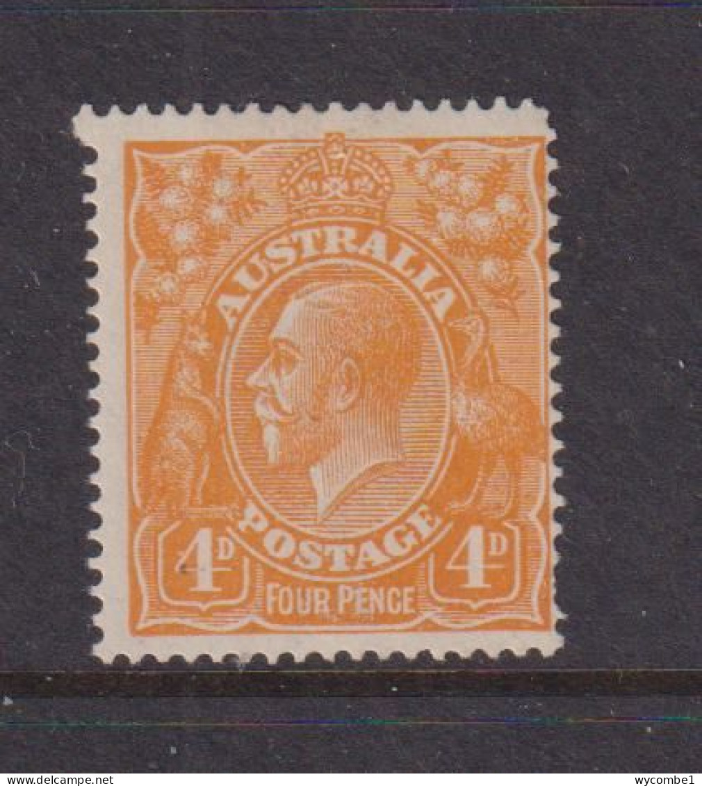 AUSTRALIA - 1914-24 George V 4d Watermark Crown Over A  Hinged Mint - Ungebraucht