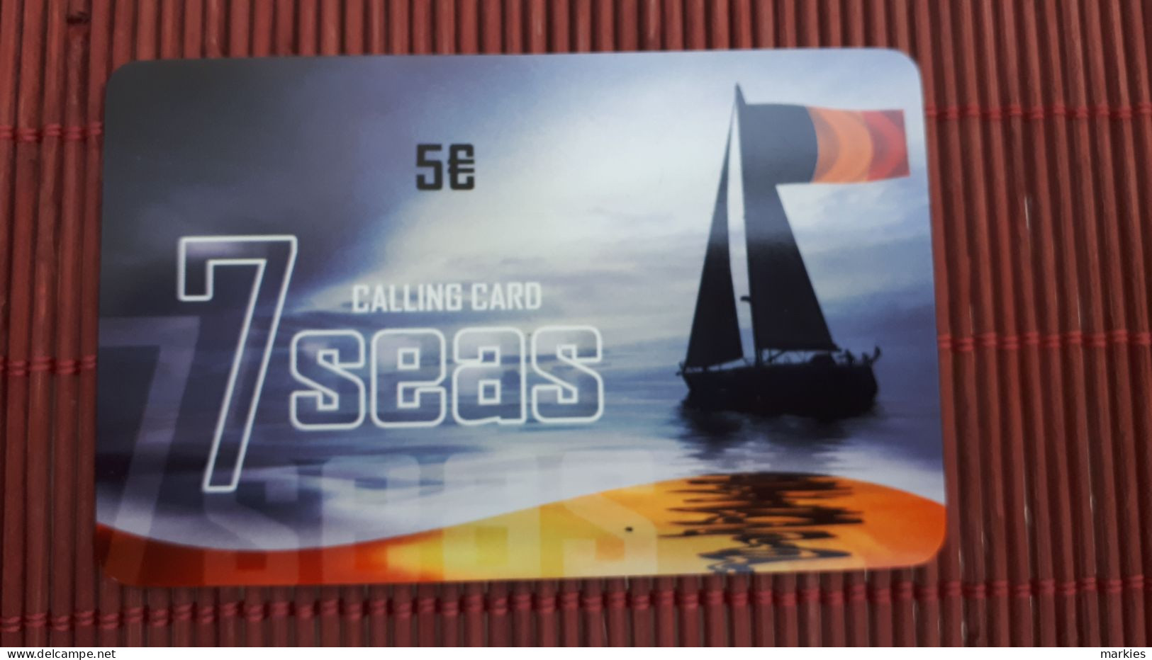 Prepaidcard Belgium 7 Seas Used  Rare - Cartes GSM, Recharges & Prépayées