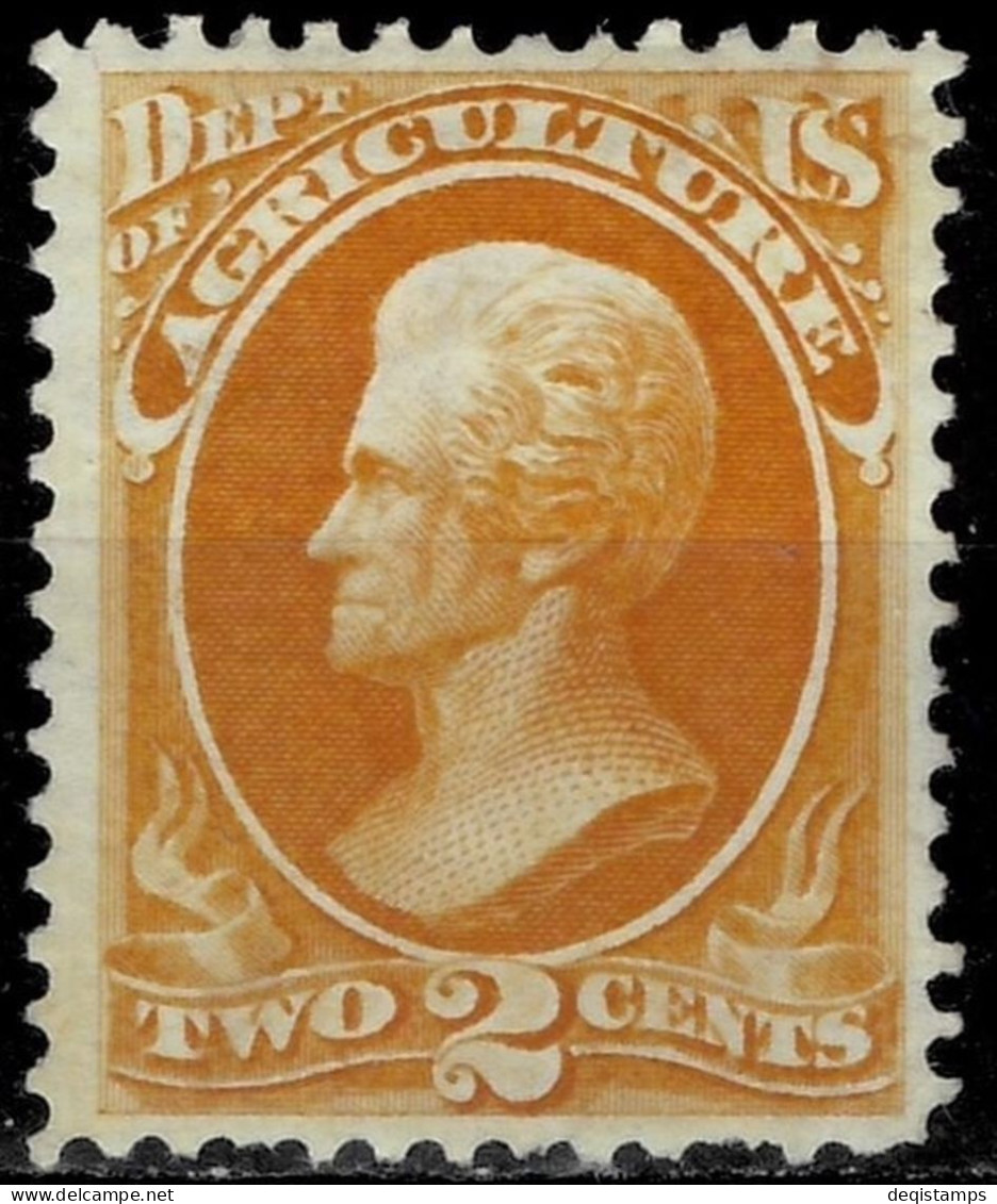 USA Official 1873 / 2c Jackson  Agriculture - Scott O2 / $ 240  MH* - Nuovi