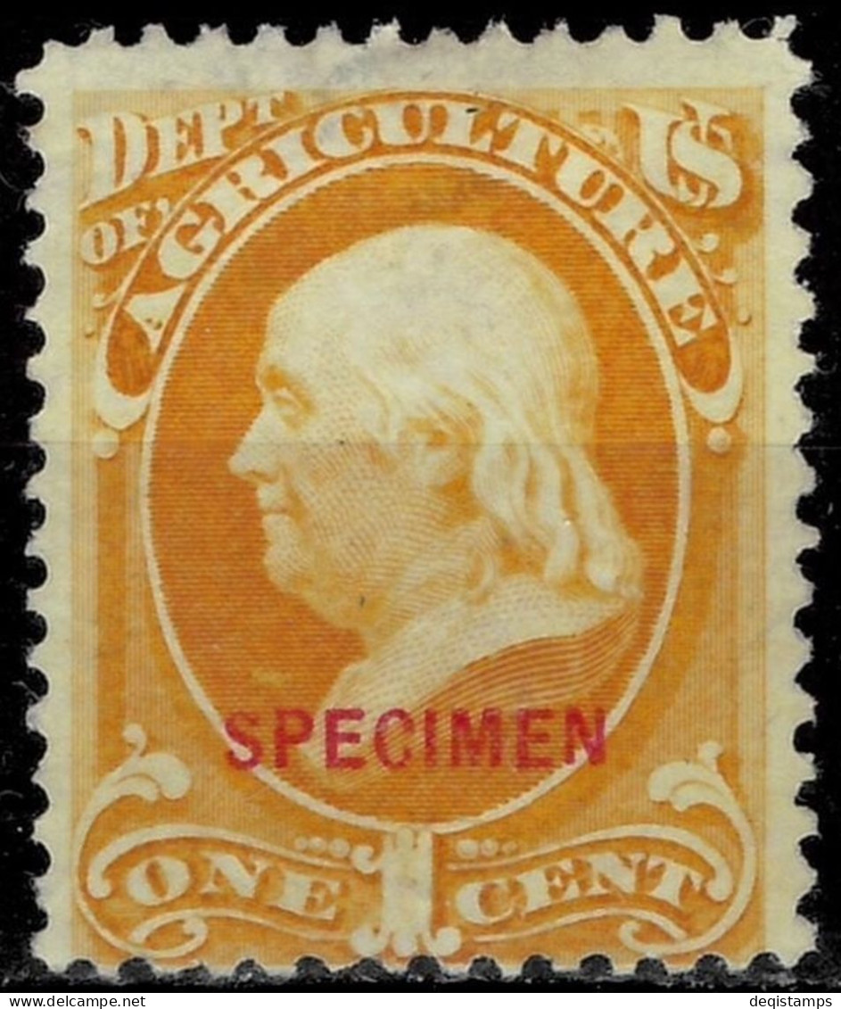 USA Stamp 1873  1 C Franklin, Specimen SC 01 / SCV $ 280  MNG Stamp - Unused Stamps