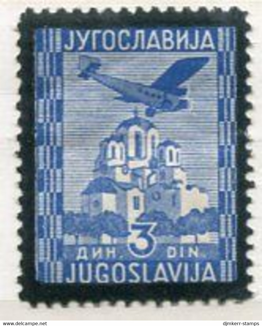 YUGOSLAVIA 1935 KIng Alexander Mourning Airmail MNH / **  Michel 299 - Unused Stamps
