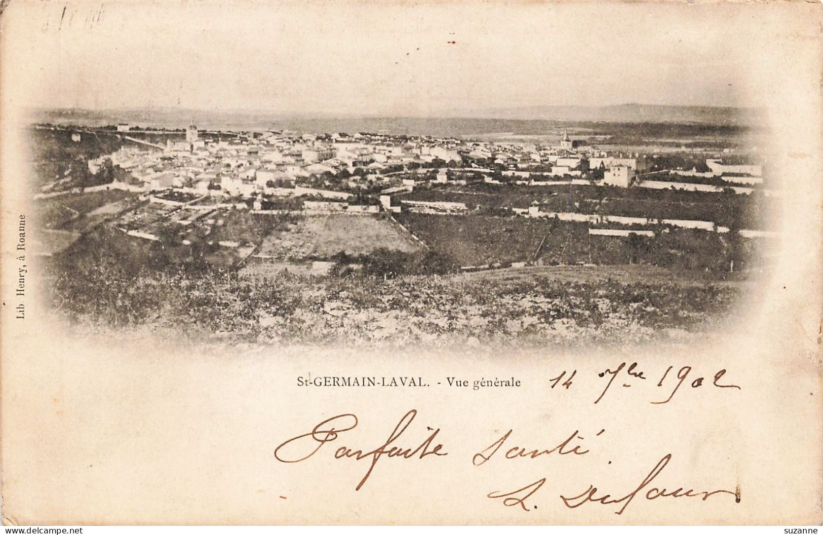 SAINT-GERMAIN-LAVAL - Carte Précurseur Cliché 1900 Henry - Vue Générale - Saint Germain Laval