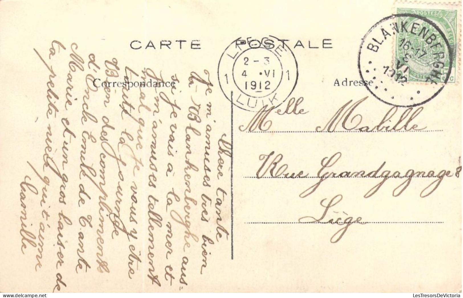 BELGIQUE - BLANKENBERGHE - L'Escalier Des Lions - Carte Postale Ancienne - Blankenberge