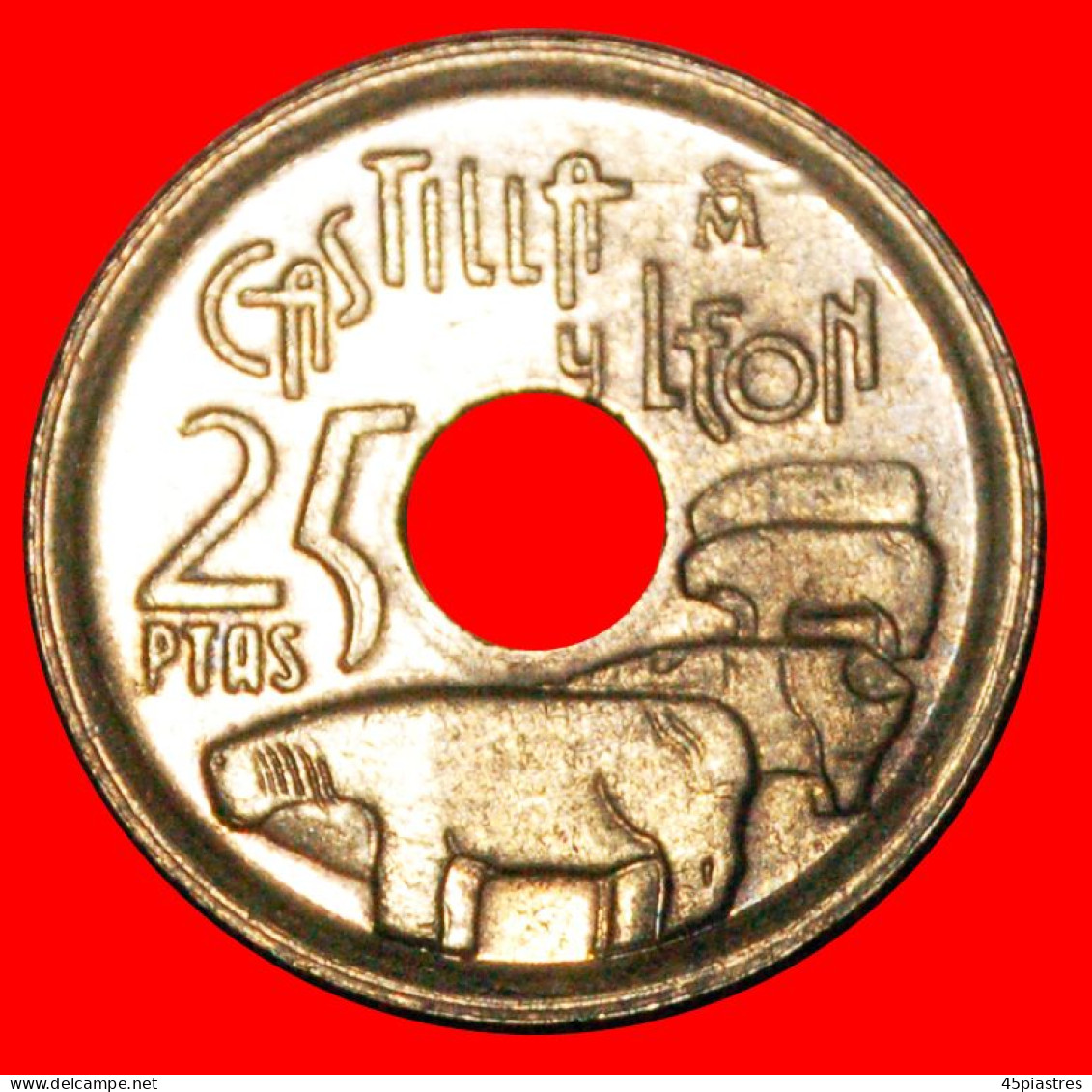 * CASTILE LEON: SPAIN  25 PESETAS 1995! JUAN CARLOS I (1975-2014) ·  LOW START · NO RESERVE! - 25 Pesetas