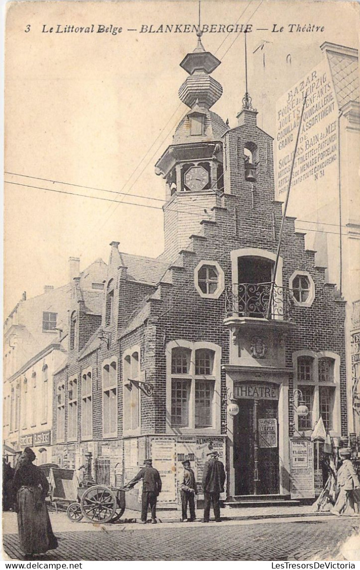 BELGIQUE - BLANKENBERGHE - Le Thêatre - Le Littoral Belge - Carte Postale Ancienne - Blankenberge