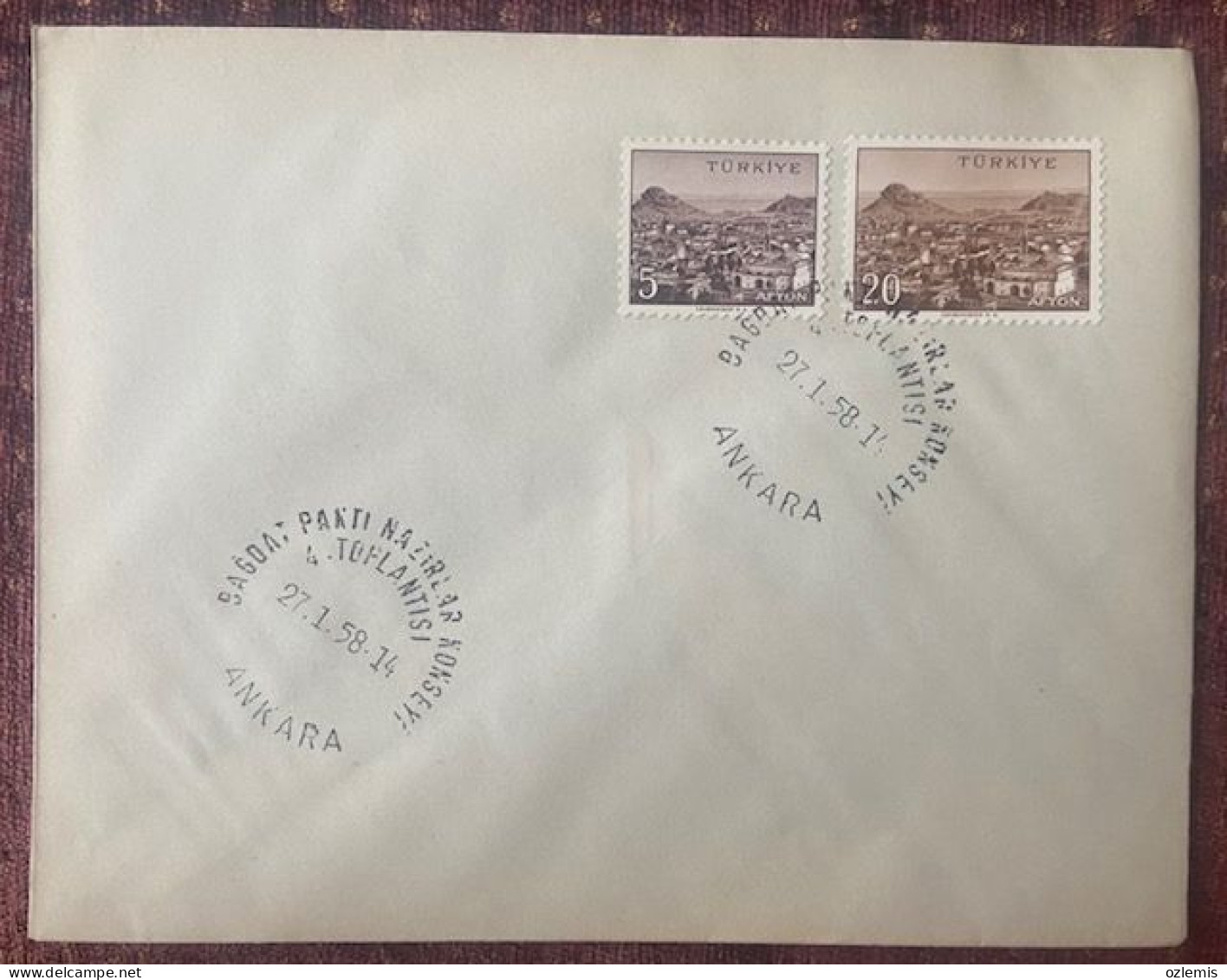 TURKEY,TURKEI,TURQUIE ,AFYON  ,STAMP,THE 4TH MEETING OF THE BAGDAT PACT ,1958 ,COVER - Lettres & Documents