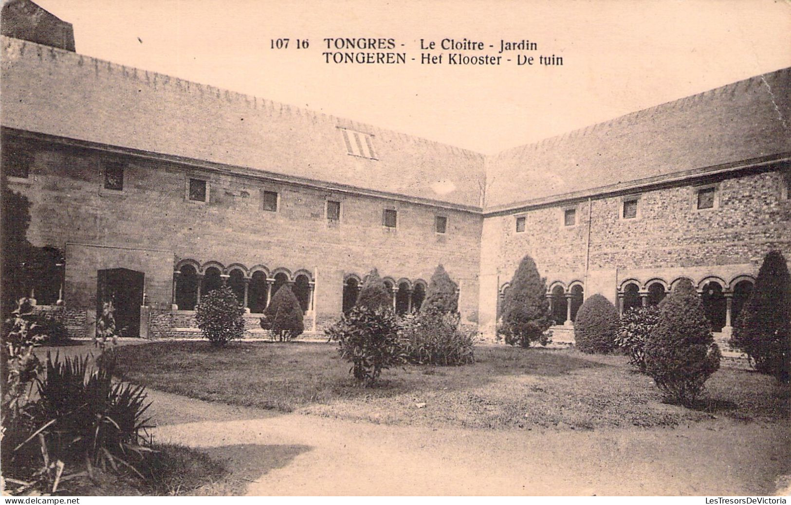 BELGIQUE - TONGRES - Le Cloître - Jardin -  Carte Postale Ancienne - Tongeren