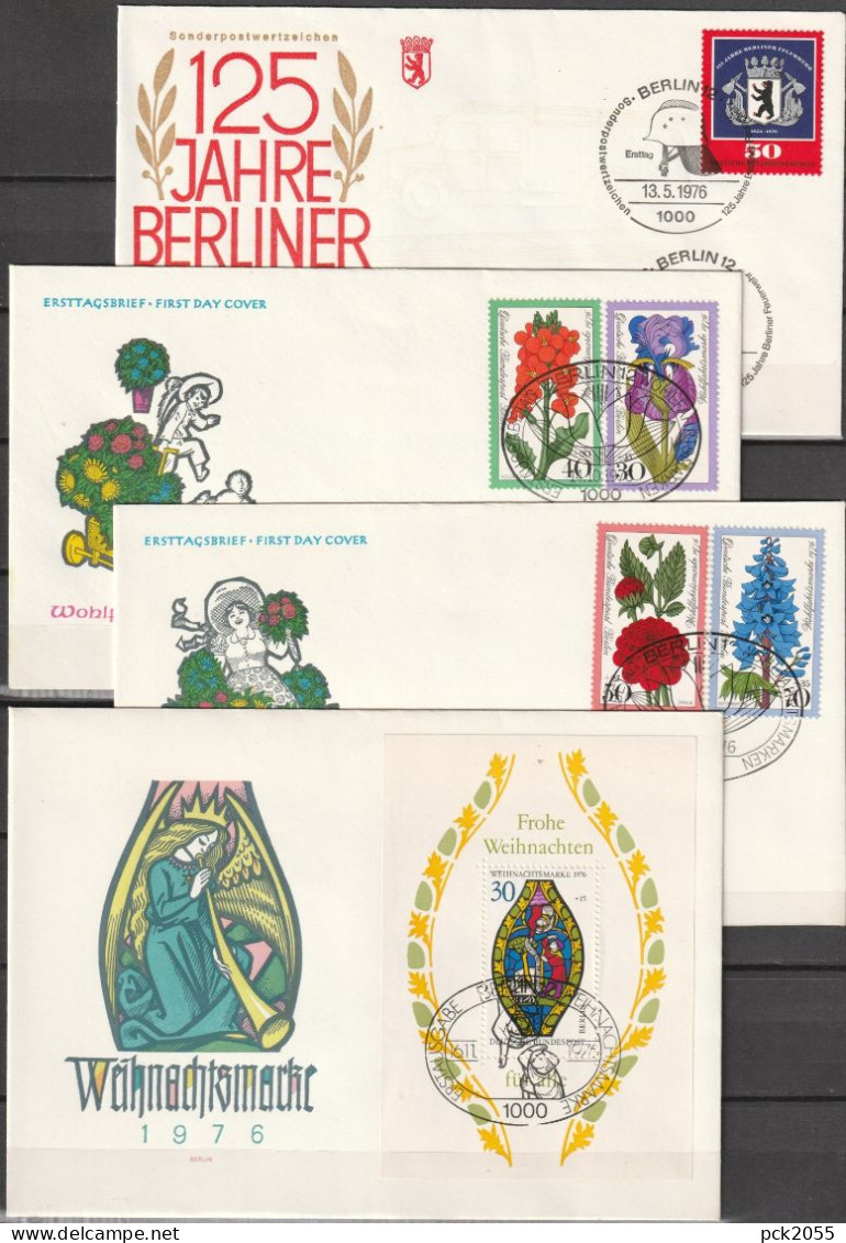 Berlin FDC Jahrgang 1976 Mi-Nr. 516 - 531 Komplett 11 Schmuck-FDC  Lesen ( K 18 )  Günstige Versandkosten - 1971-1980