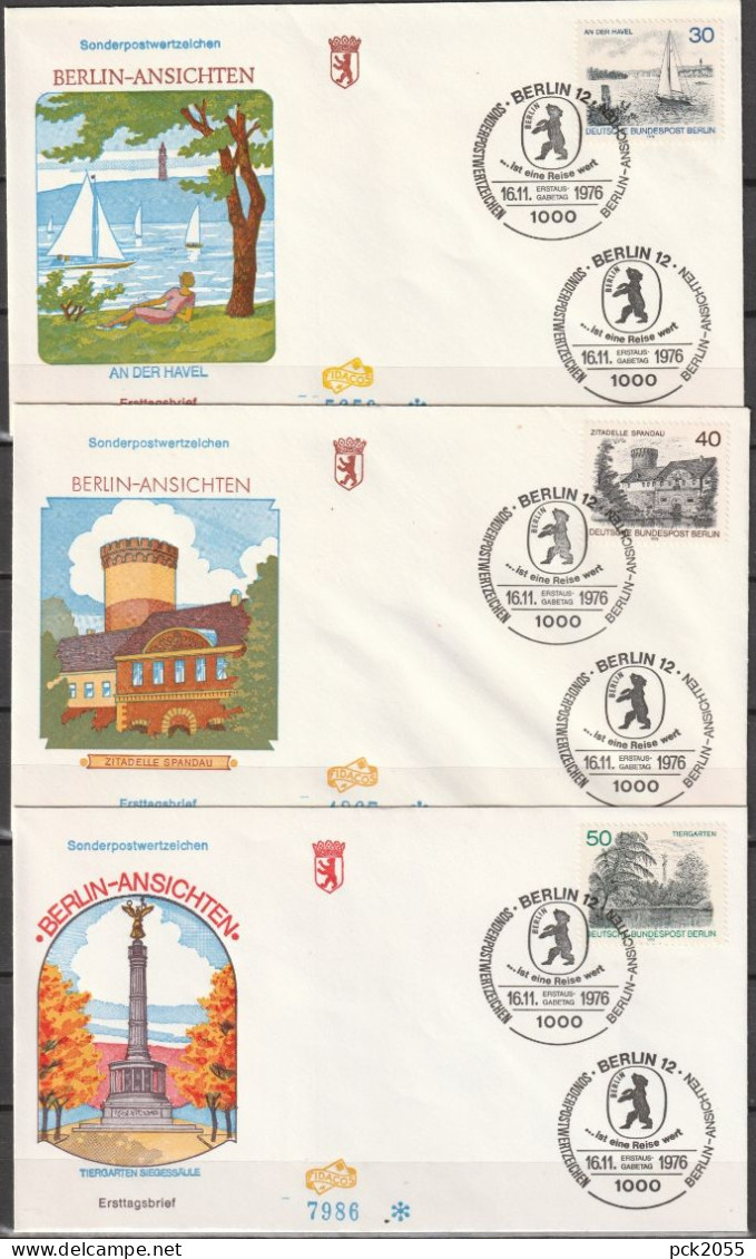 Berlin FDC Jahrgang 1976 Mi-Nr. 516 - 531 Komplett 11 Schmuck-FDC  Lesen ( K 18 )  Günstige Versandkosten - 1971-1980