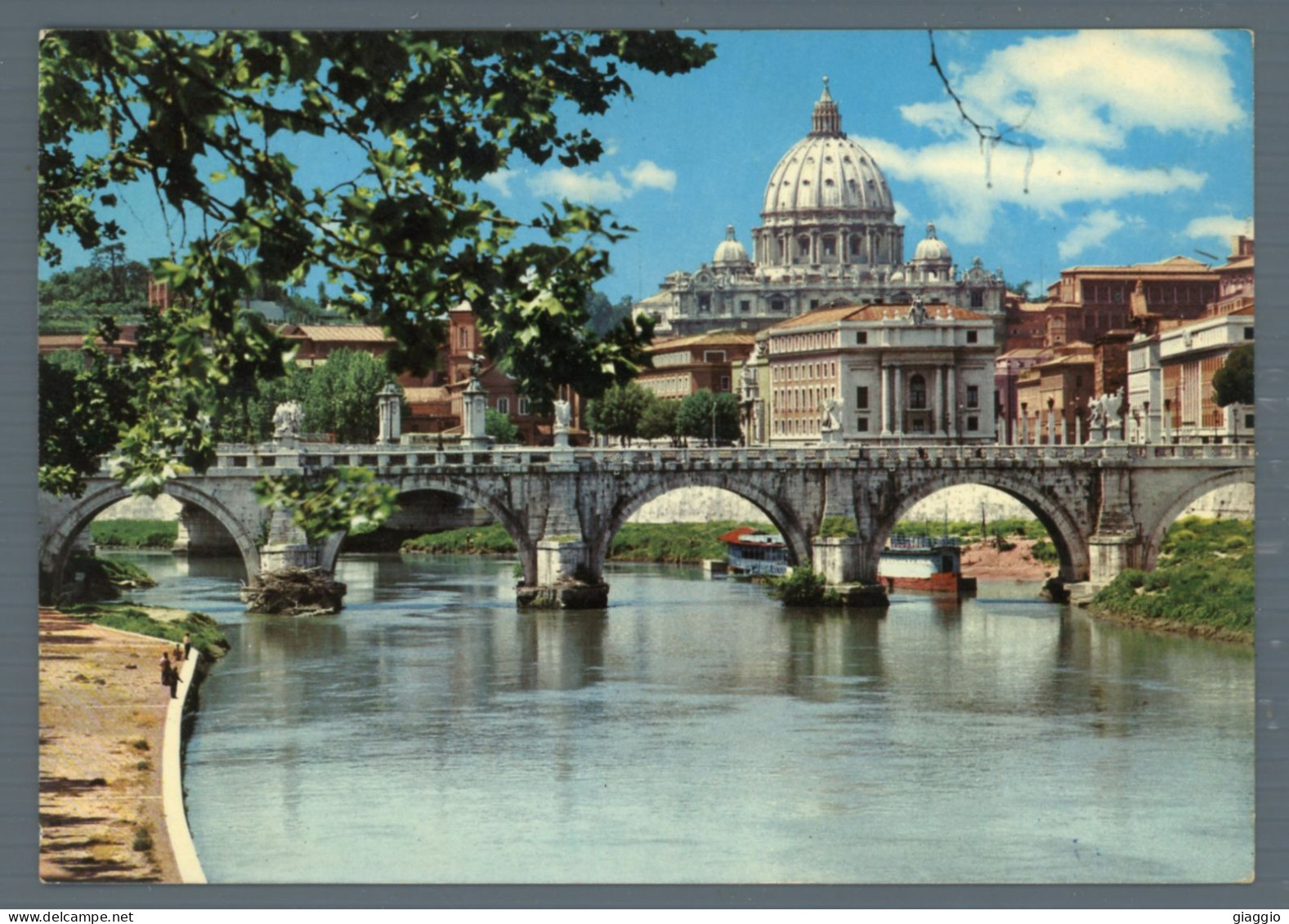 °°° Cartolina - Roma N. 1348 Il Tevere - Basilica Di S. Pietro Viaggiata °°° - Fiume Tevere