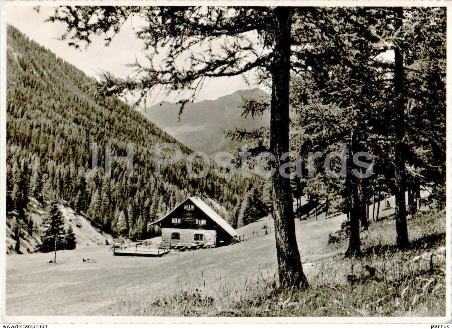 Parkhutte Varusch - Dar Tor Zum Nationalpark Von Zuoz U S-chanf - 334 - Old Postcard - 1954 - Switzerland - Used - Zuoz