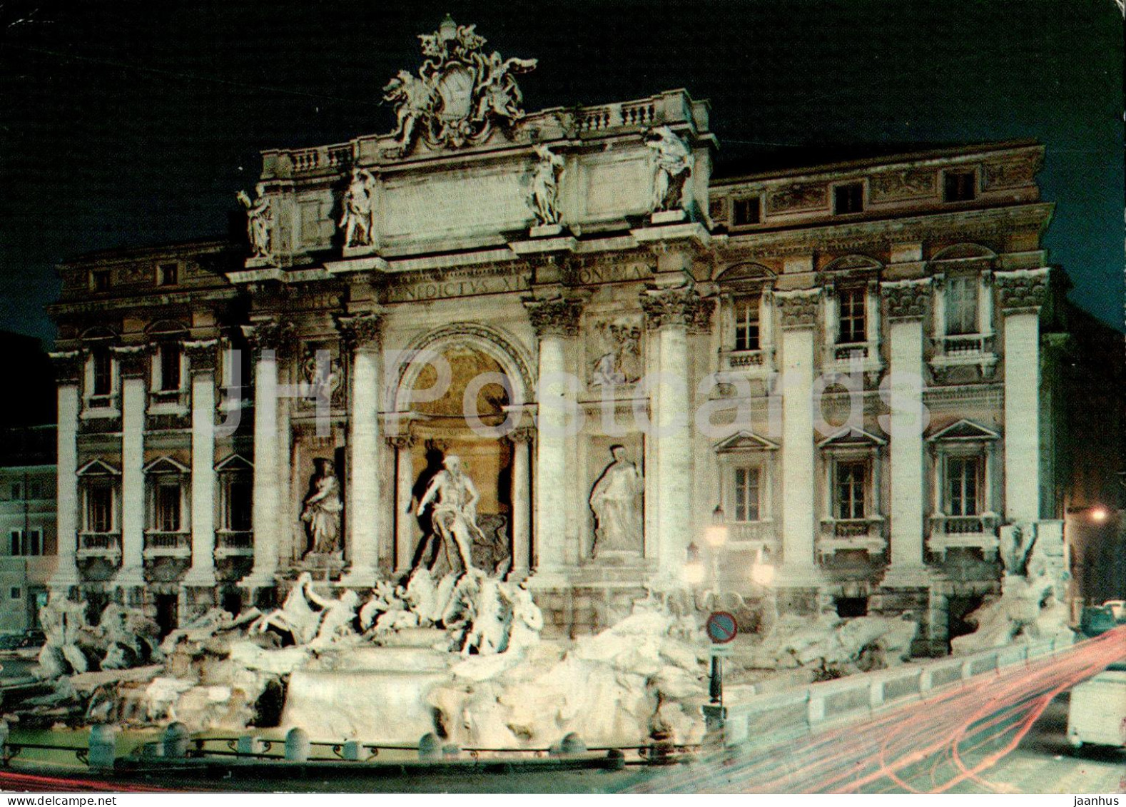 Roma - Rome - Roma Di Notte - Fontana Di Trevi - Trevi Fountain - 224 - 1980 - Italy - Used - Fontana Di Trevi