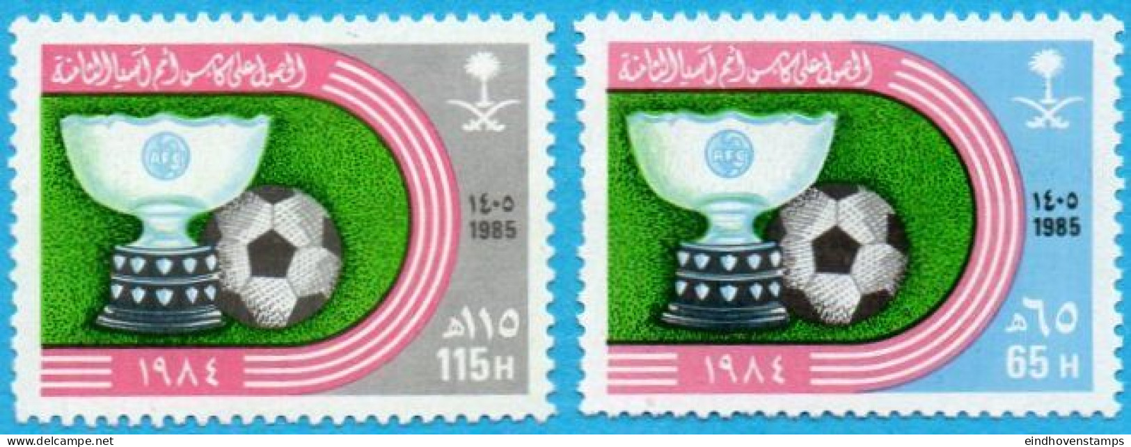 Saudi Arabia 1985 Winner Asian Cup  2 Values MNH SA-85-11 E - Copa Asiática (AFC)