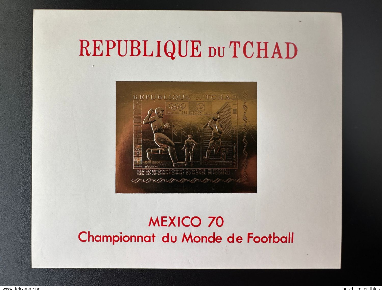 Tchad Chad Tschad 1970 Mi. Bl. 7 Mexico Mexiko Jeux Olympiques 1968 Olympic Games FIFA Football World Cup Coupe Monde WM - 1970 – Mexico