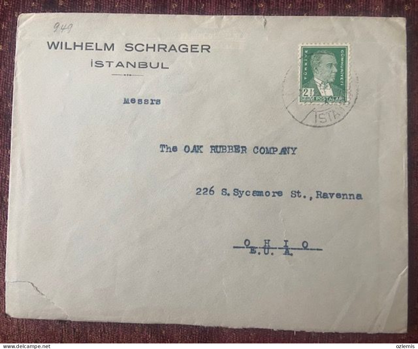 TURKEY,TURKEI,TURQUIE , ISTANBUL TO OHIO ,UNITED STATES ,COVER - Briefe U. Dokumente