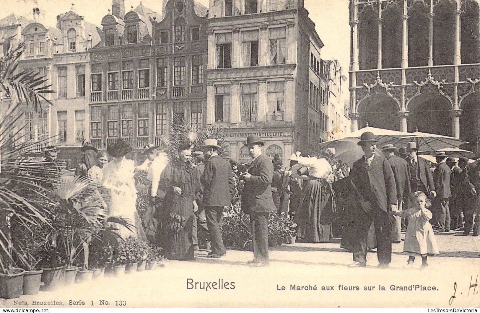 BELGIQUE - BRUXELLES - Le Marché Aux Fleurs Sur La Grand'Place - Carte Postale Ancienne - Markets