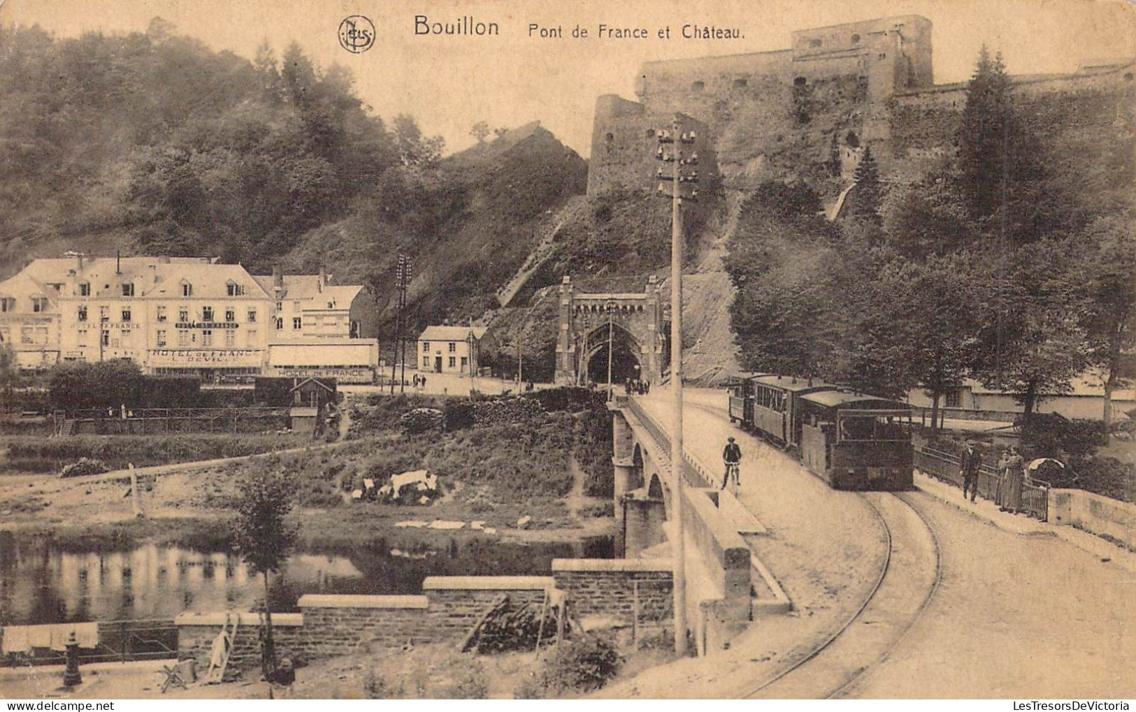 BELGIQUE - BOUILLON - Pont De France Et Château - Carte Postale Ancienne - Andere & Zonder Classificatie