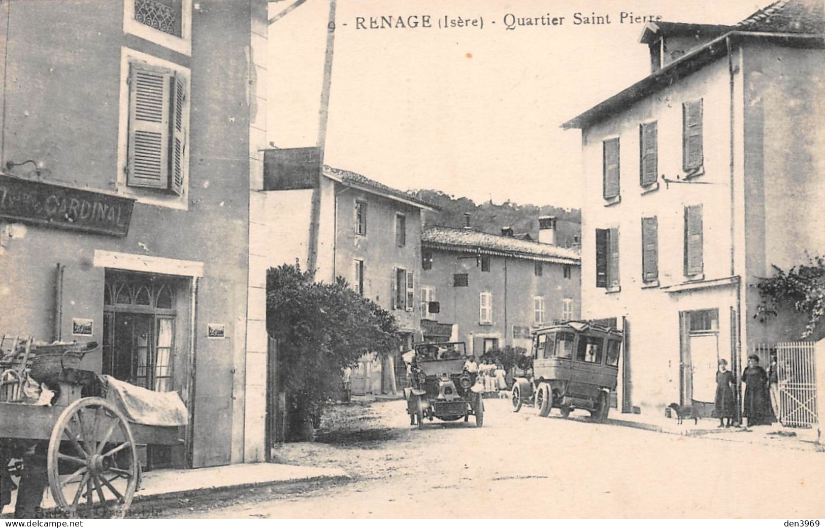 RENAGE (Isère) - Quartier Saint-Pierre - Automobile Décapotable, Autocar - Renage