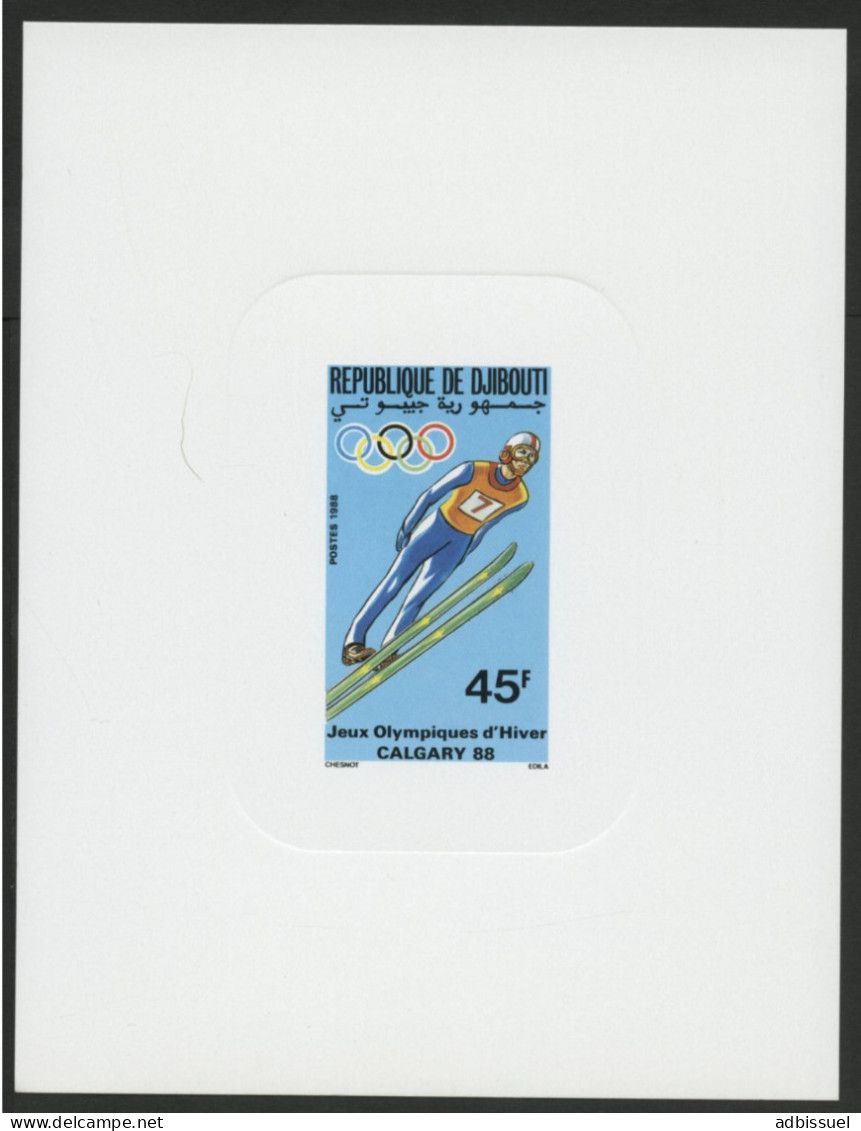 DJIBOUTI Epreuve De Luxe Sur Papier Glacé N° 643 Jeux Olympiques D'hiver CALGARY (1988) - Inverno1988: Calgary