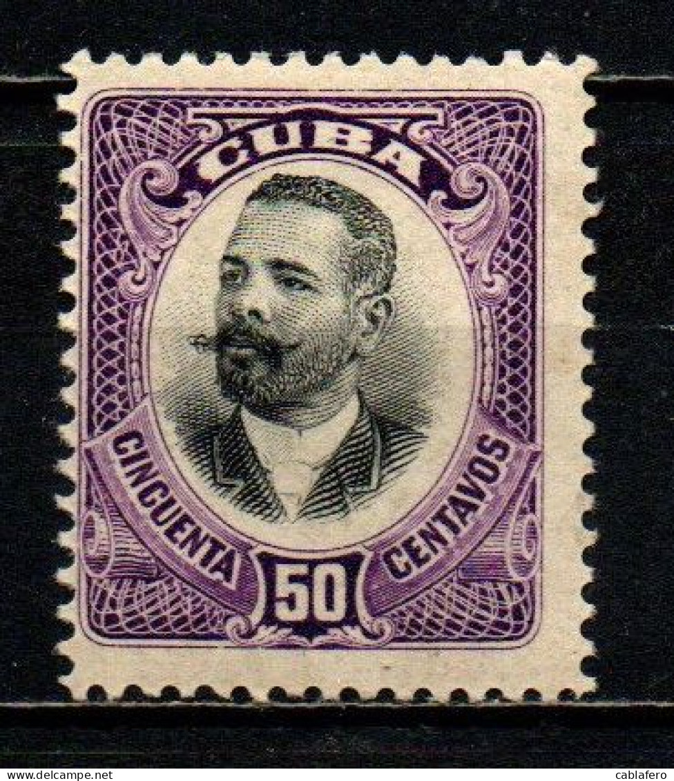 CUBA - 1910 - Maj. Gen. Antonio Maceo - MH - Unused Stamps