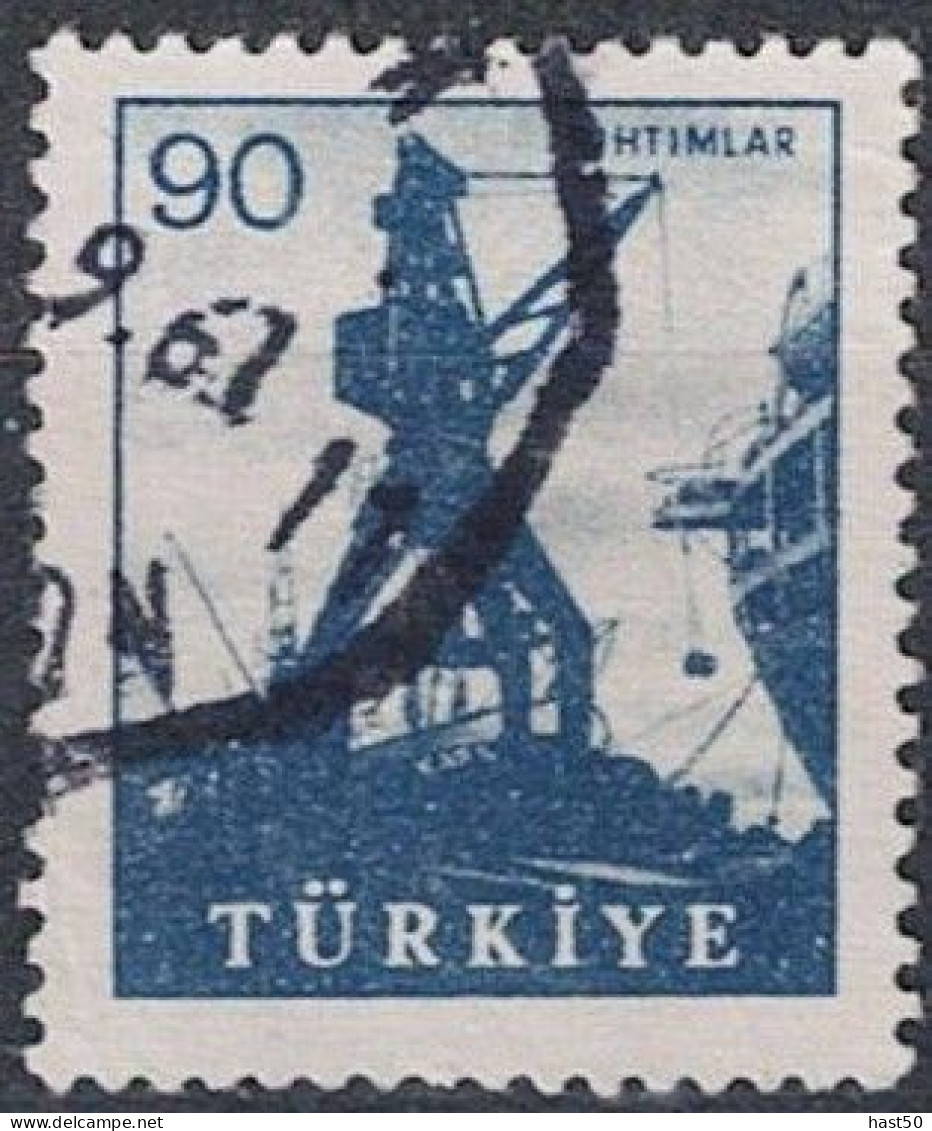 Türkei Turkey Turquie - Kräne Am Kai (MiNr: 1705) 1960 - Gest Used Obl - Gebruikt