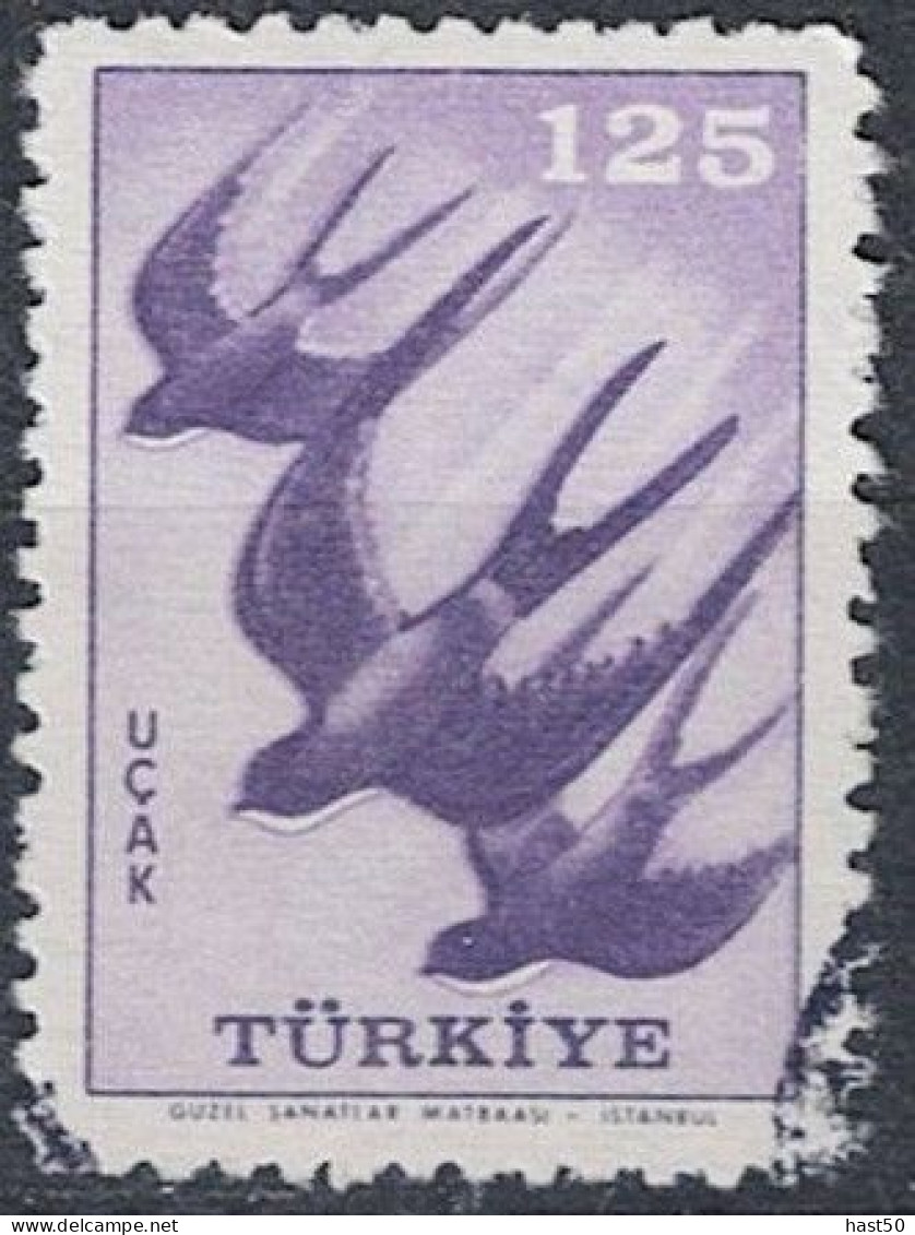 Türkei Turkey Turquie - Rötelschwalbe (Hirundo Daurica)) (MiNr: 1664) 1959 - Gest Used Obl - Gebraucht