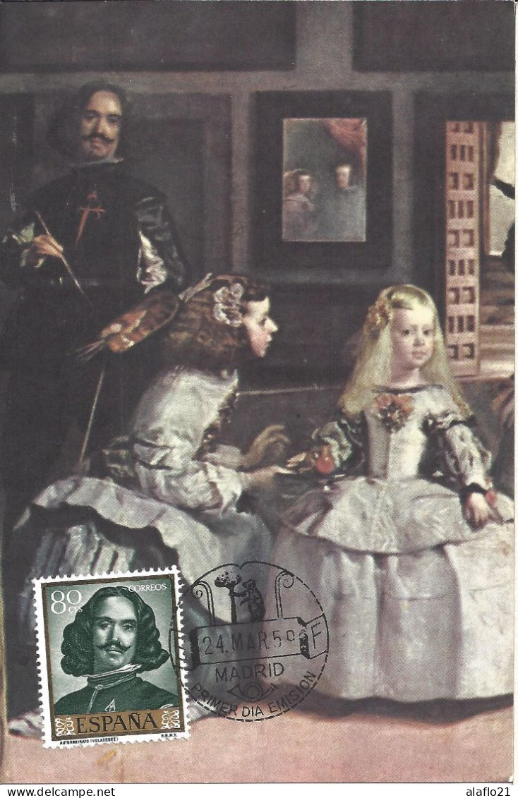 ESPAGNE - CARTE MAXIMUM - Yvert N° 932 - AUTOPORTRAIT - OEUVRE De VELASQUEZ (2) - Maximumkarten