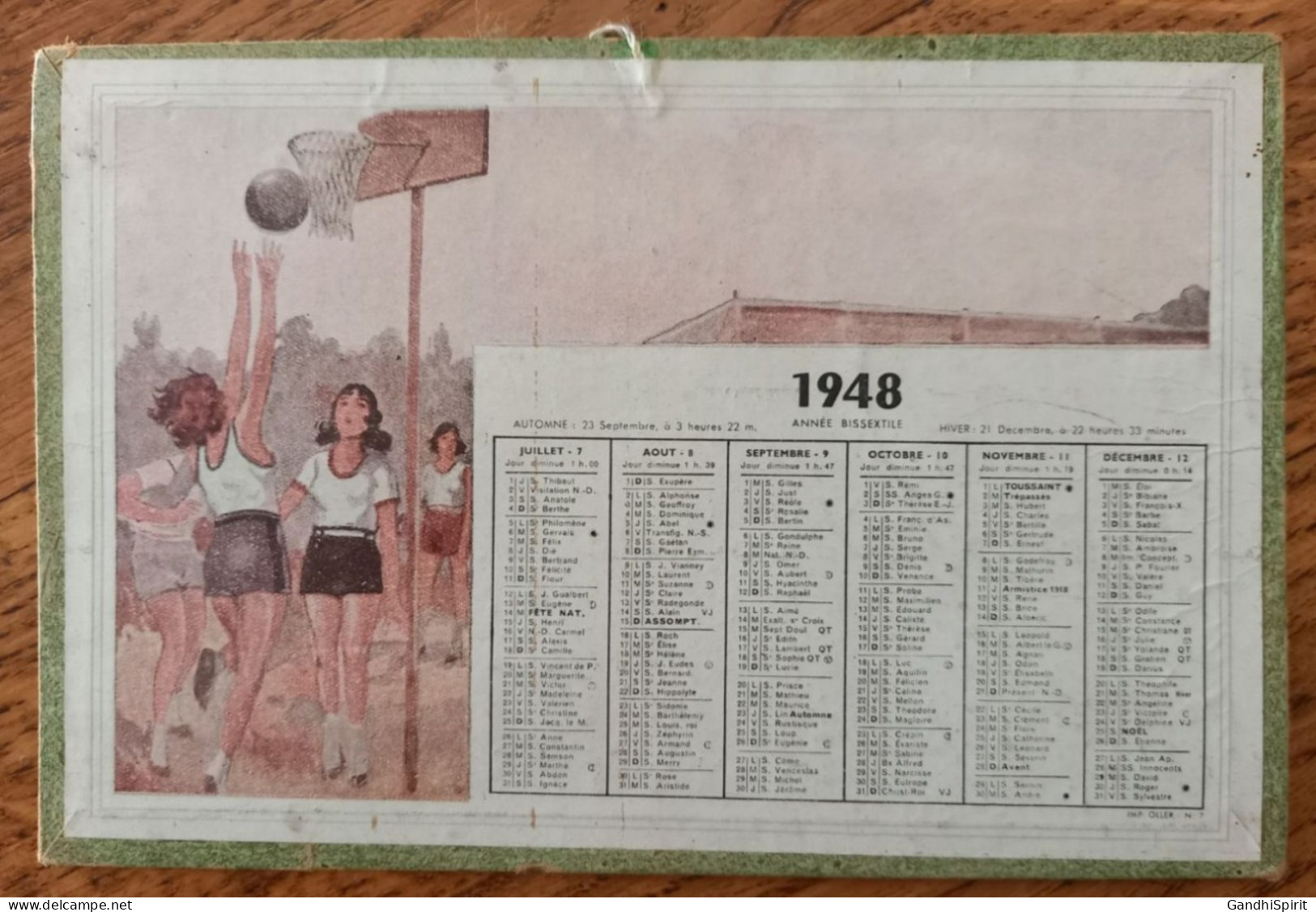 Calendrier / Almanach Format 14.5 Cm X 21.5 Cm - Alpinisme, Escalade - Basketball Féminin - Année Bissextile Imp. Oller - Klein Formaat: 1941-60