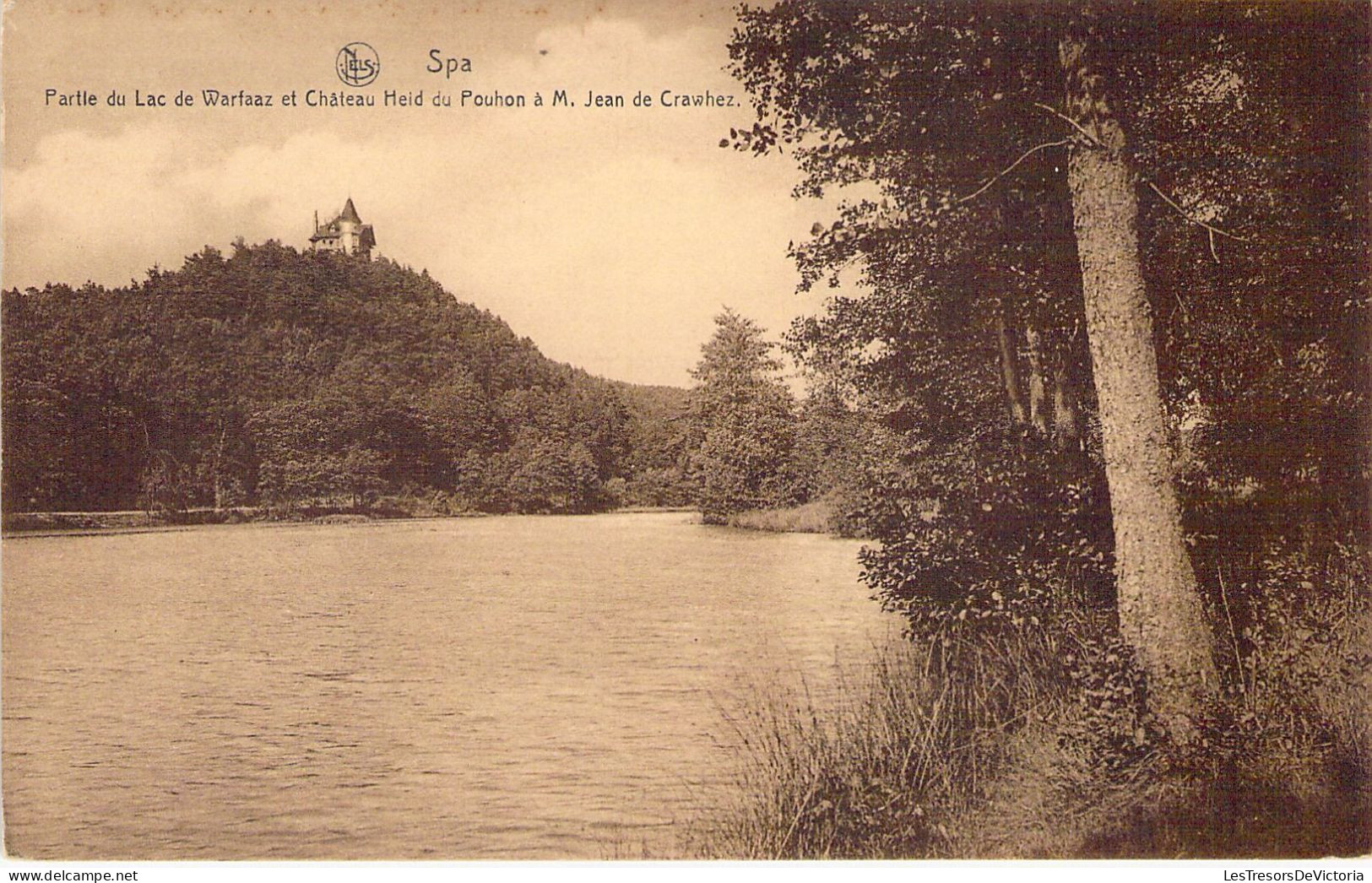 BELGIQUE - SPA - Partie Du Lac De Warfaaz Et Chêteau Heid Du Pouhon - Carte Postale Ancienne - Spa