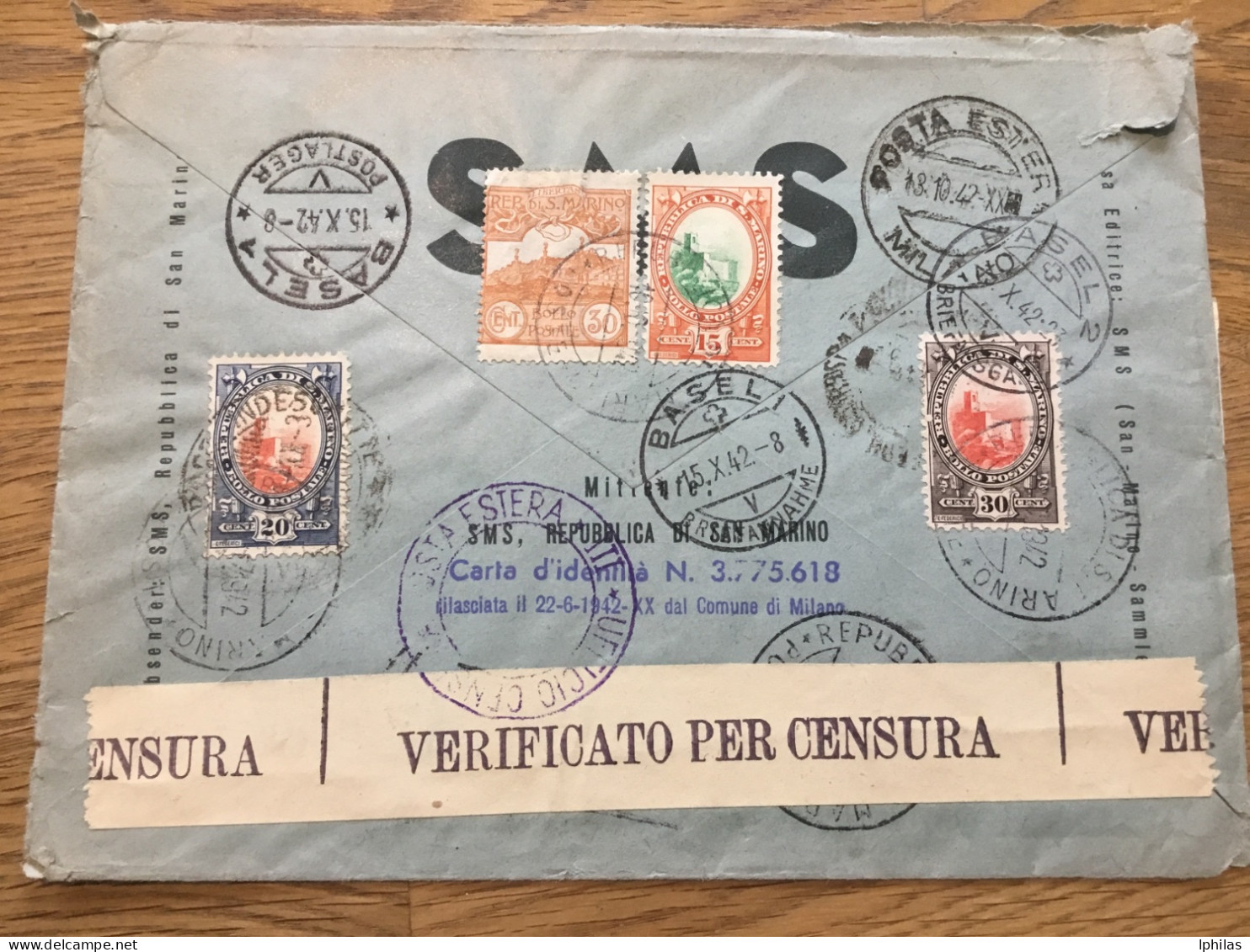 San Marino R- Brief Zensur In Die Schweiz, Top Frankatur - Storia Postale