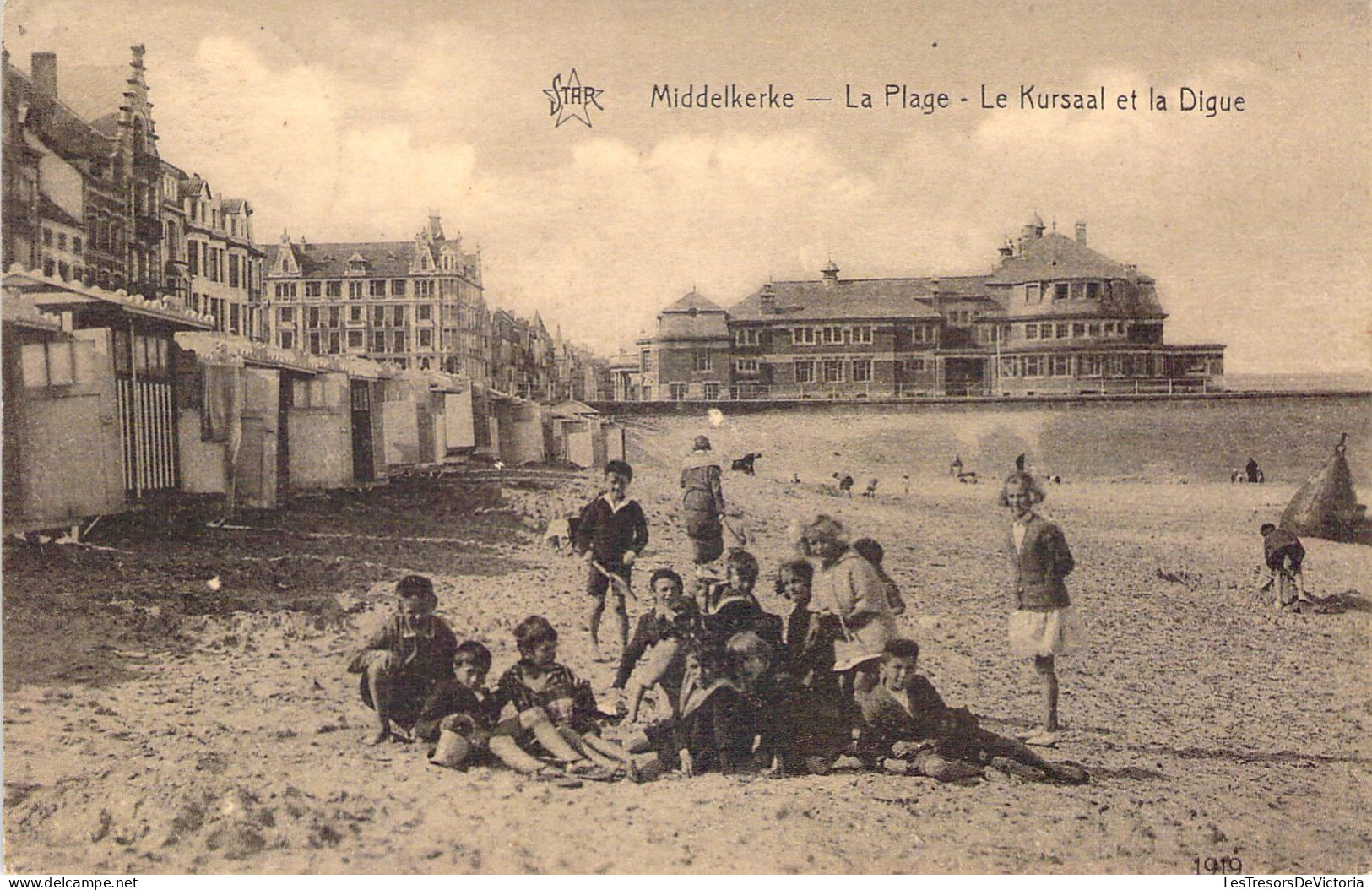 BELGIQUE - MIDDELKERKE - La Plage - Le Kursaal Et La Digue - Carte Postale Ancienne - Middelkerke