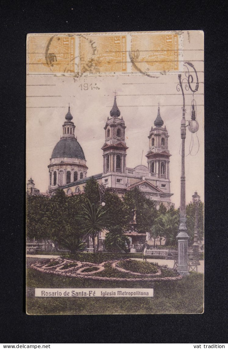 ARGENTINE - Affranchissement De Rosario Sur Carte Postale En 1914 Pour La Suisse - L 145022 - Brieven En Documenten